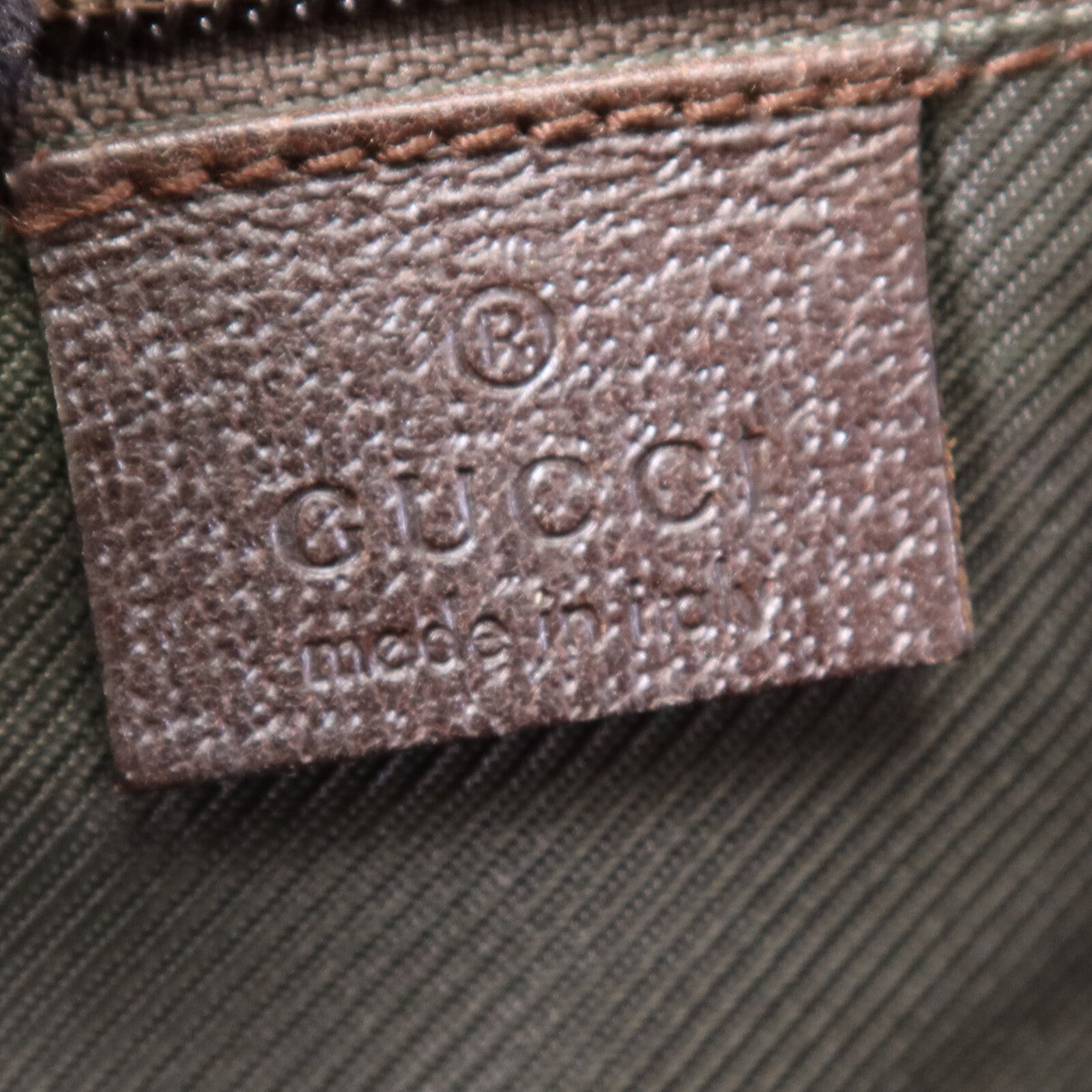 GUCCI 帆布Shoulder Bag銀扣肩背袋