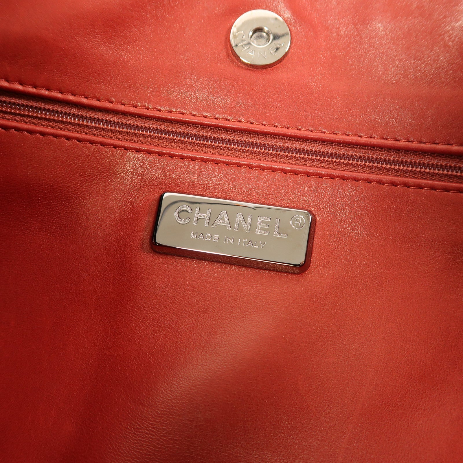 CHANEL 蛇皮皮革Shoulder Bag銀扣肩背袋