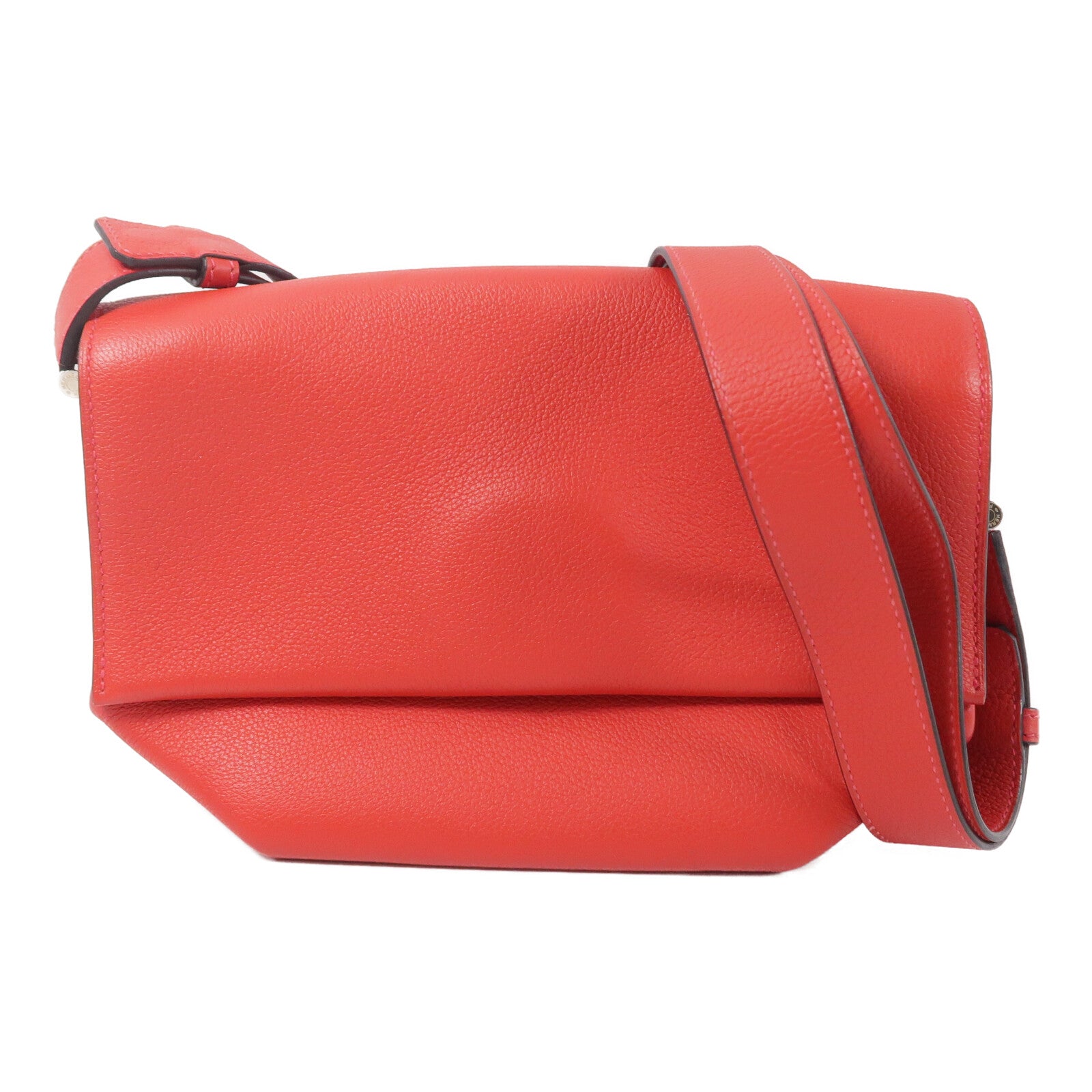 HERMES Evercolor皮革Opli 24肩背袋Rouge Casaque