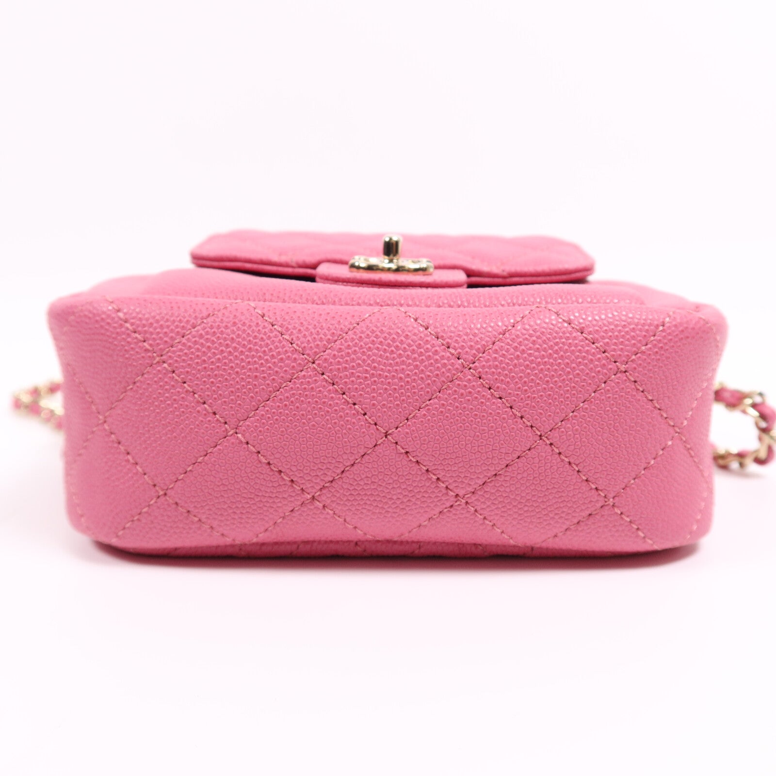 CHANEL 牛皮皮革Chain Shoulder Bag金扣鏈帶肩背袋