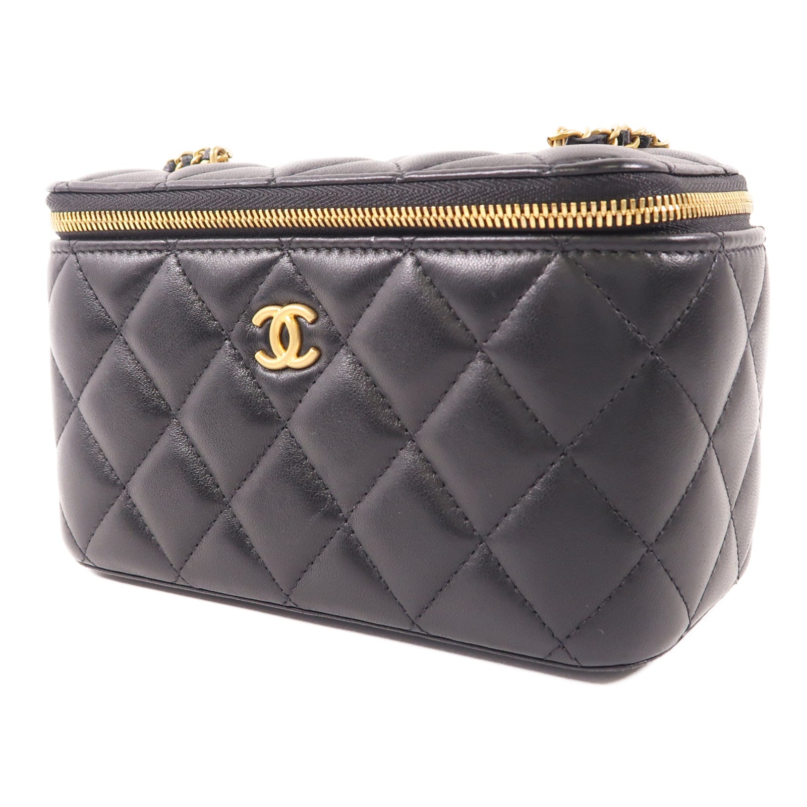 CHANEL 羊皮皮革Vanity Case金扣肩背袋