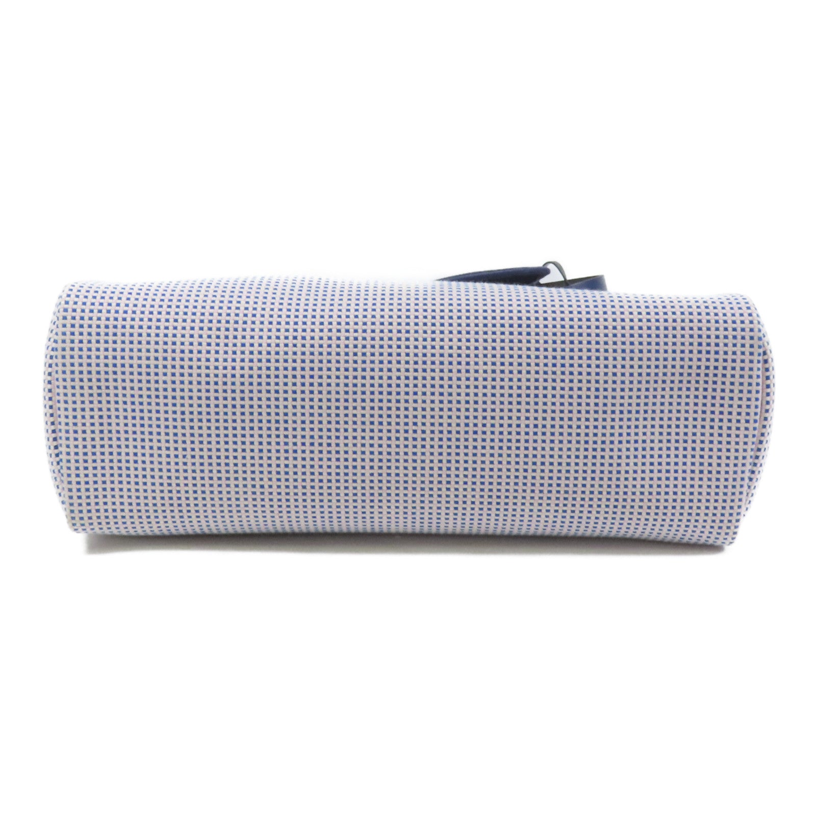 HERMES 帆布Herbag PM銀扣手挽肩背兩用袋Maue/Bleu