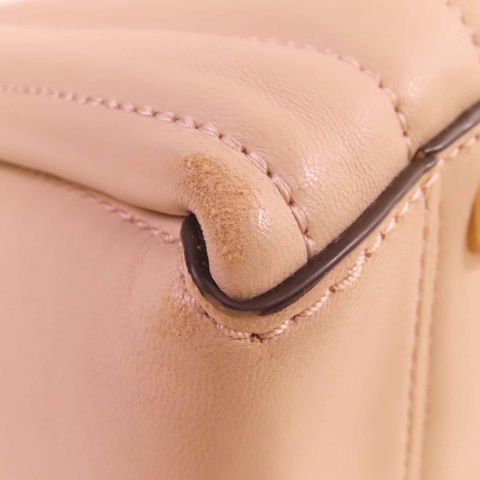 Michael Kors 羊皮皮革Chain Shoulder Bag金扣鏈帶肩背袋杏色
