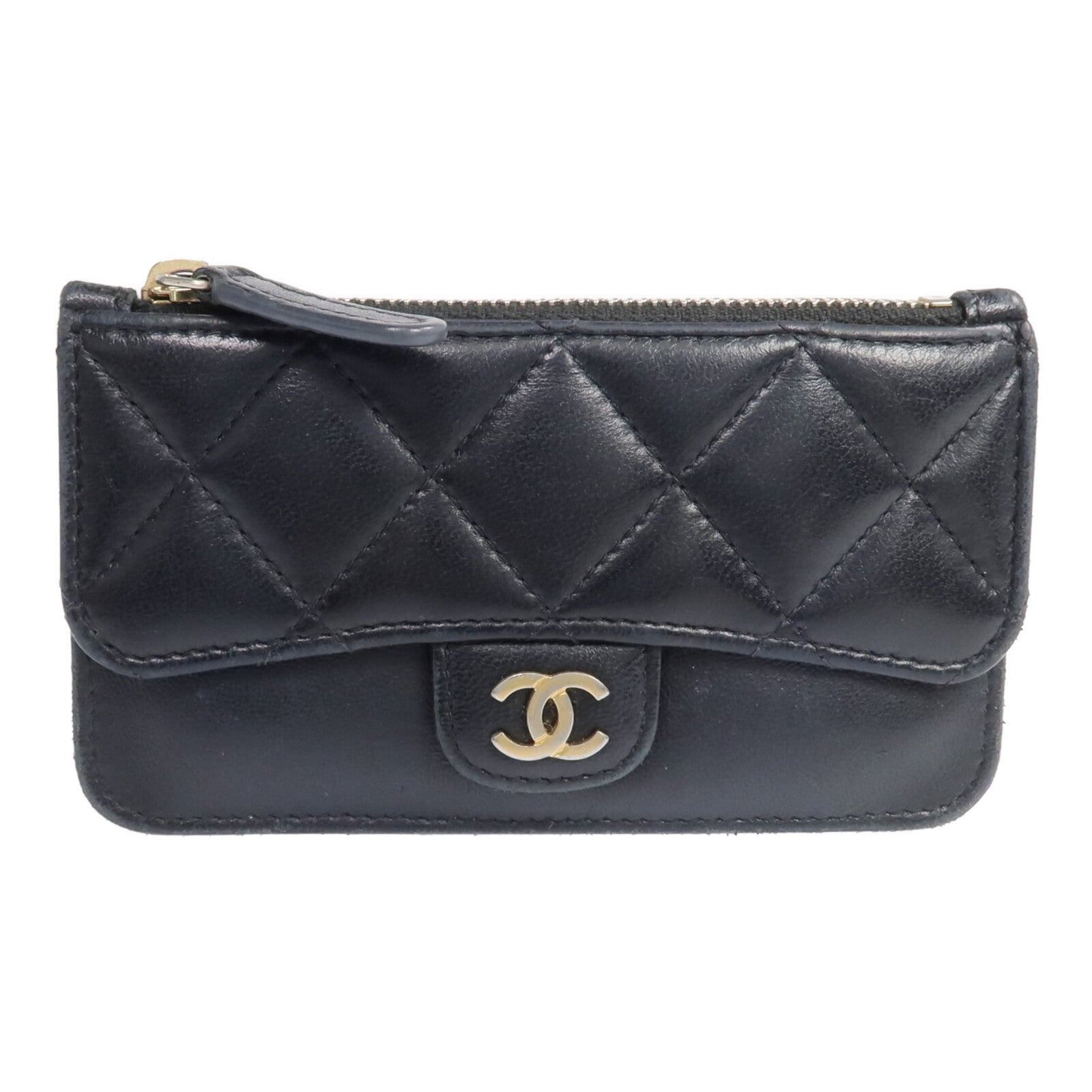 CHANEL 羊皮皮革Card Case金扣卡片套