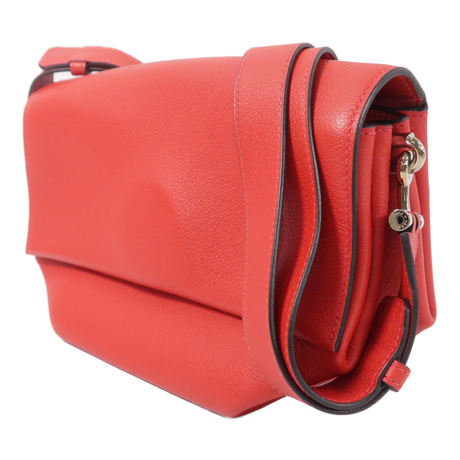 HERMES Evercolor皮革Opli 24肩背袋Rouge Casaque