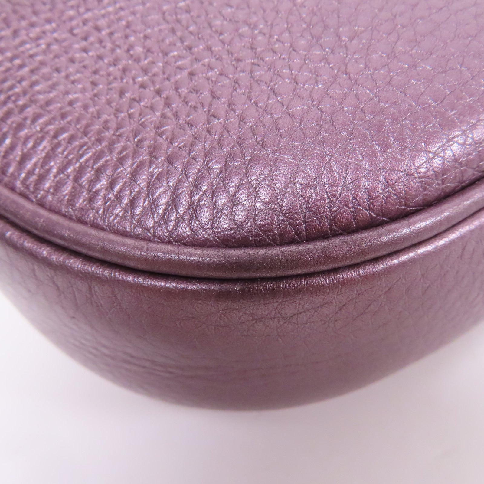 GUCCI GG GHW Chain Shoulder Bag 353965 Leather Purple