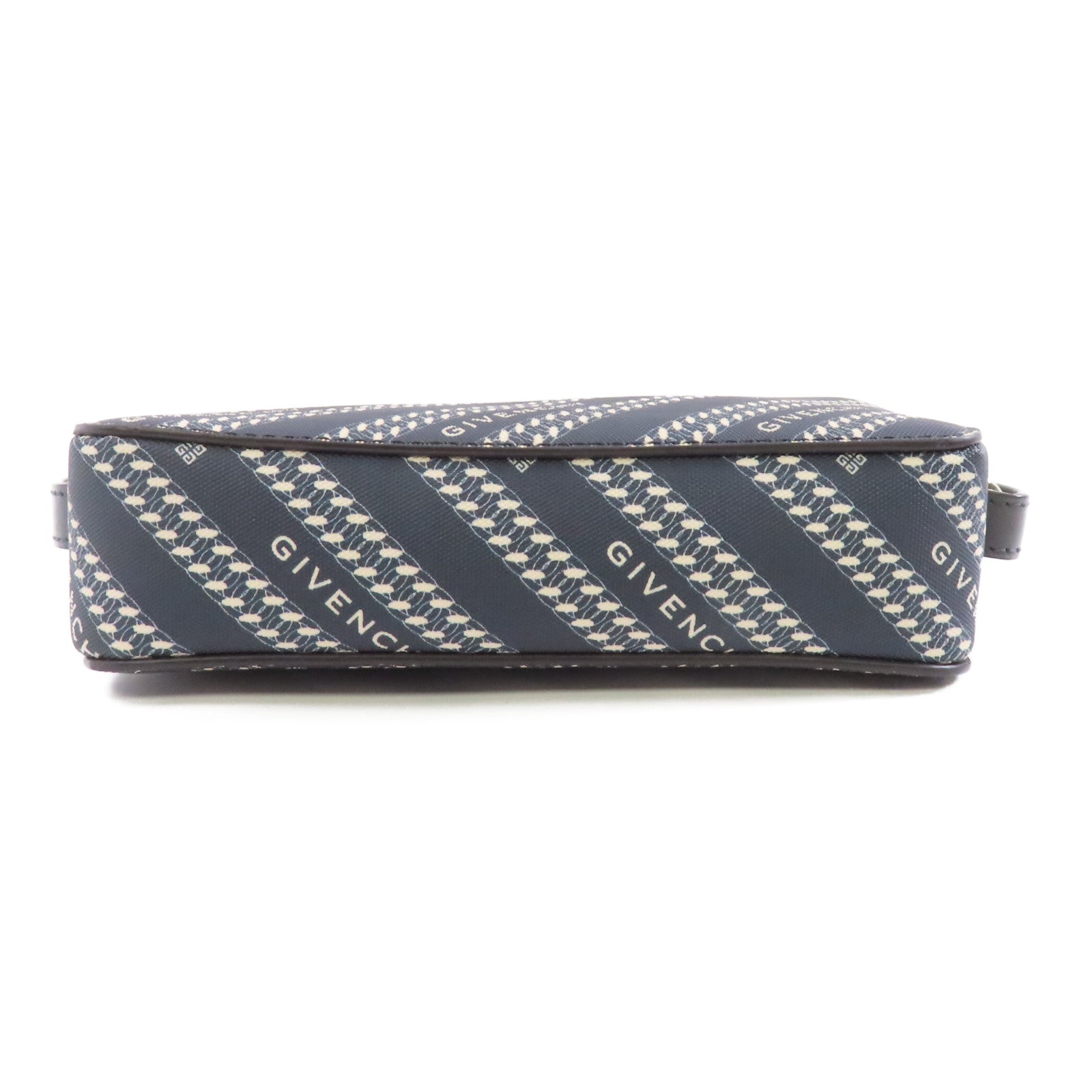 GIVENCHY 牛皮皮革/塗層帆布Shoulder Bag金扣肩背袋白色