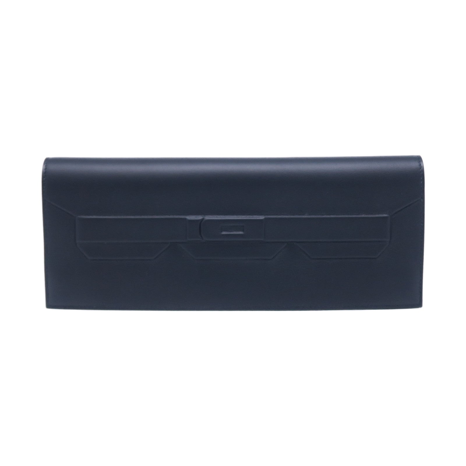 HERMES Swift皮革Birkin Shadow Clutch手拿包黑色