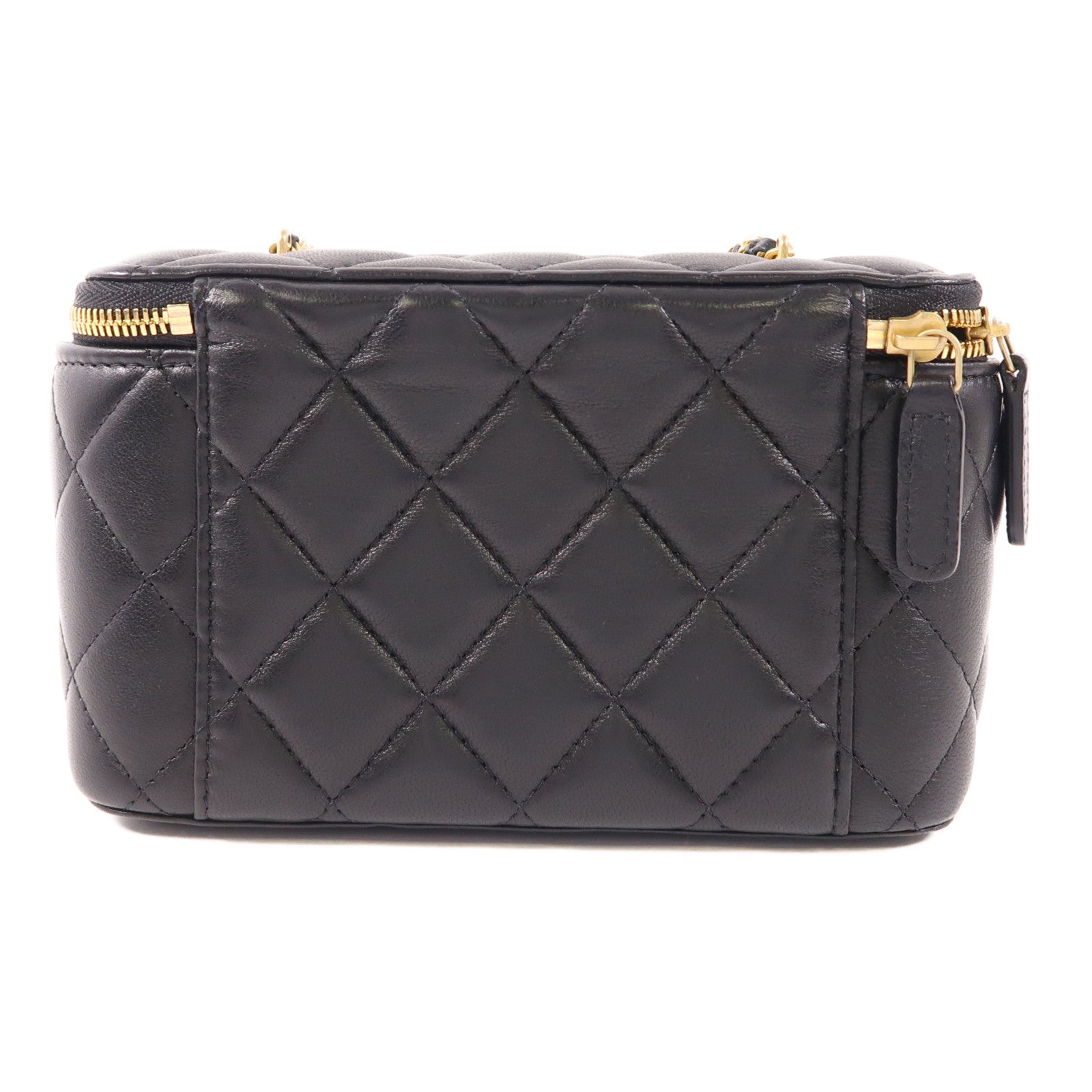 CHANEL 【激減優惠】羊皮皮革Vanity Case金扣肩背袋