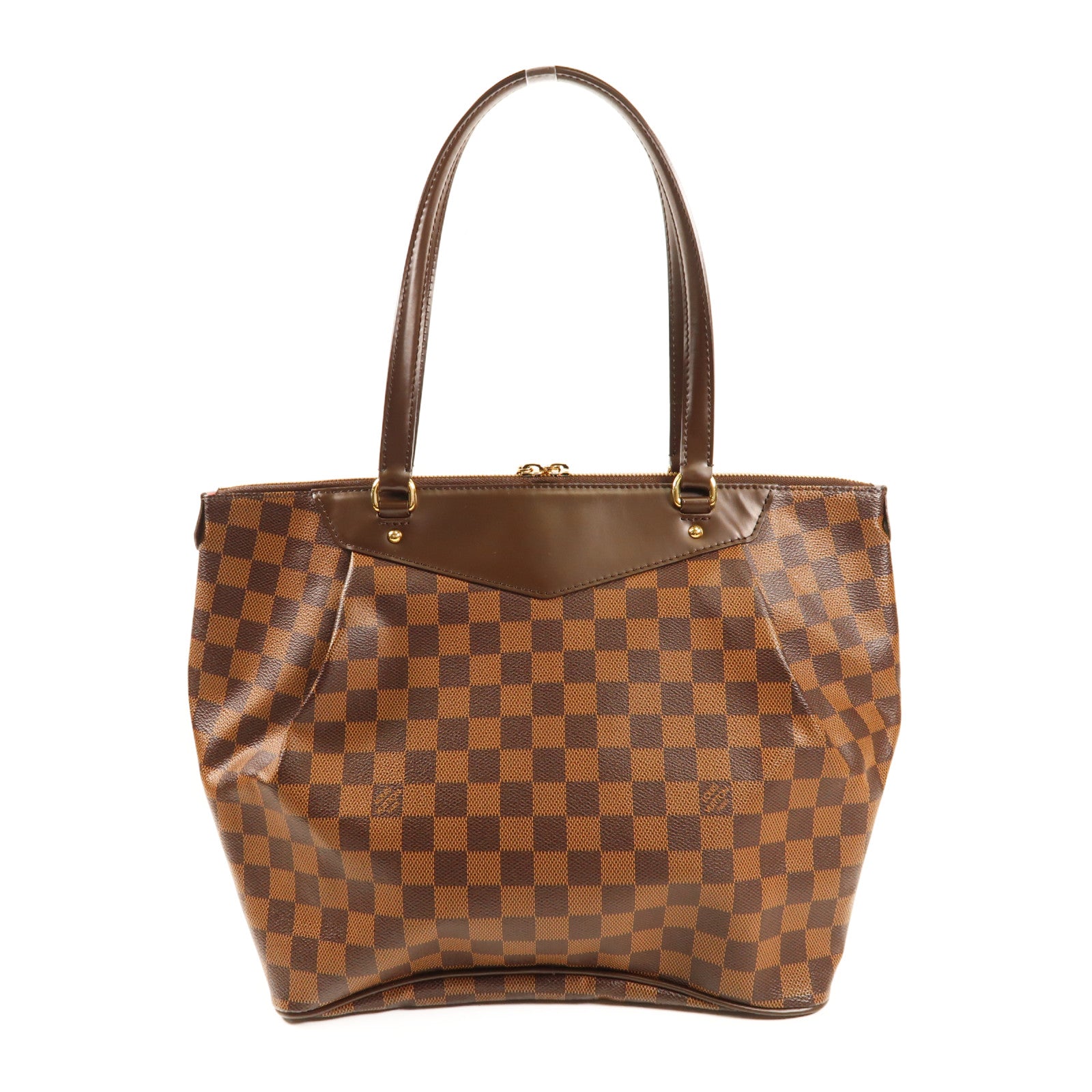 LOUIS VUITTON Damier Westminster GM金扣肩背袋棕色