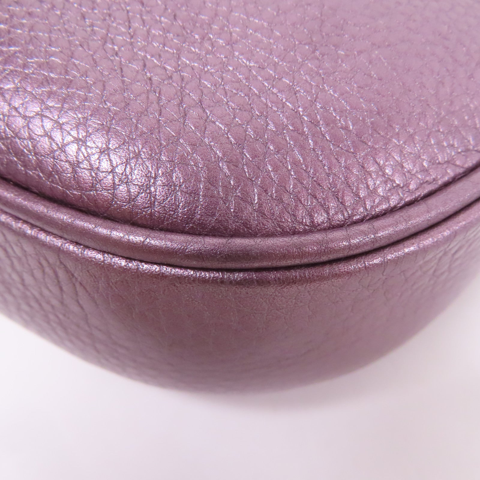 GUCCI GG GHW Chain Shoulder Bag 353965 Leather Purple