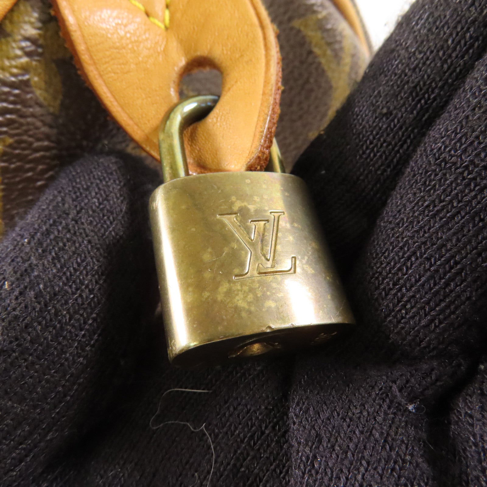 LOUIS VUITTON Monogram Speedy 30金扣手挽袋棕色