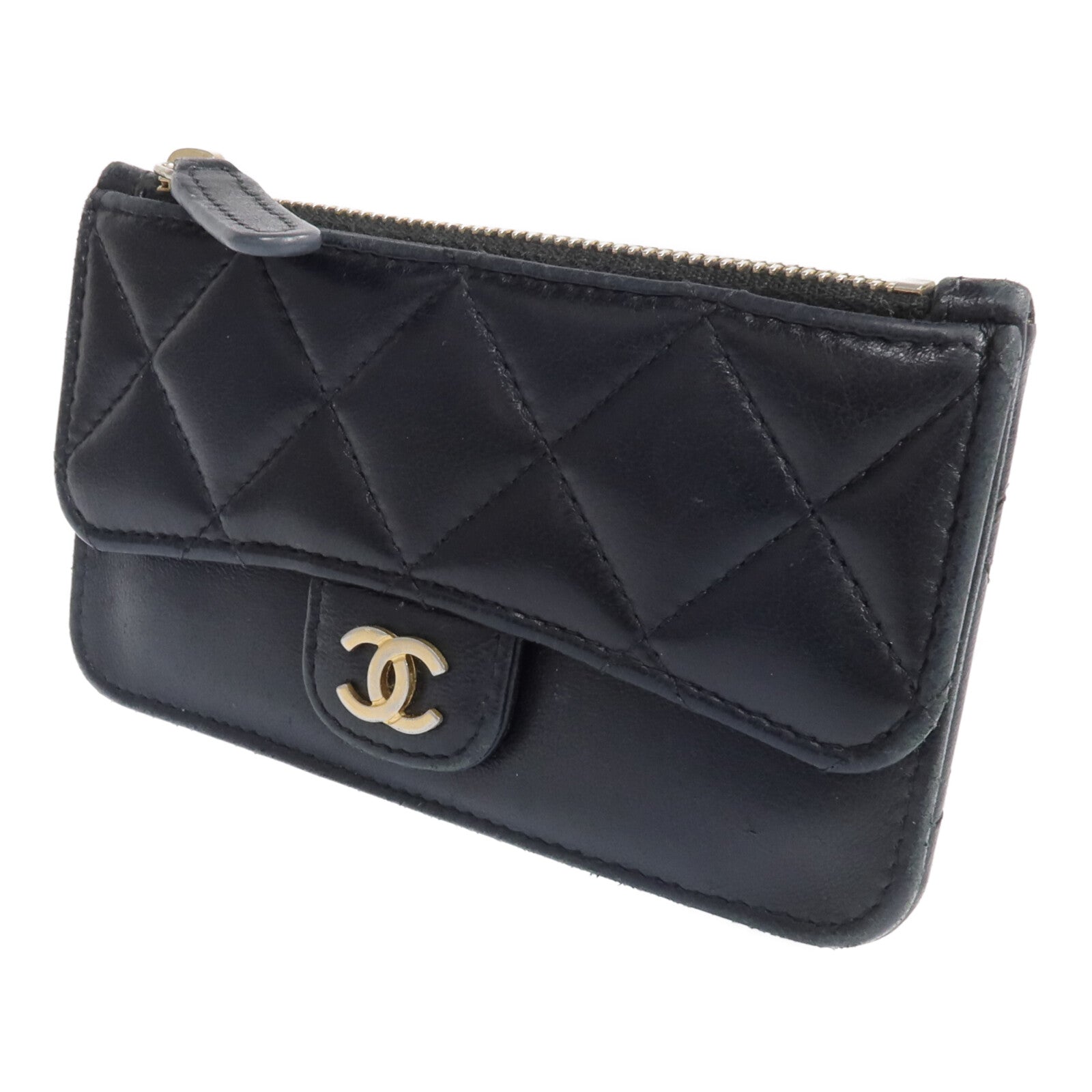 CHANEL 羊皮皮革Card Case金扣卡片套