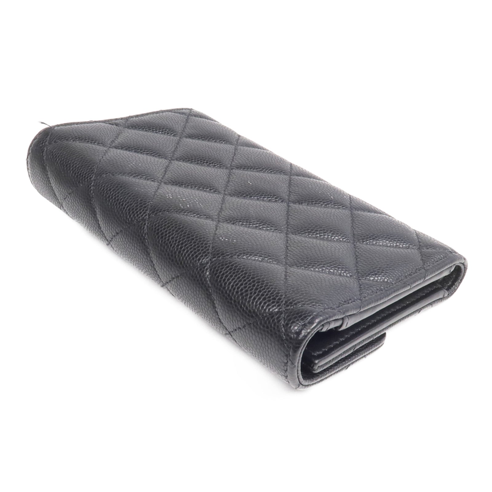 CHANEL 牛皮皮革Chanel 19 Wallet銀扣長錢包