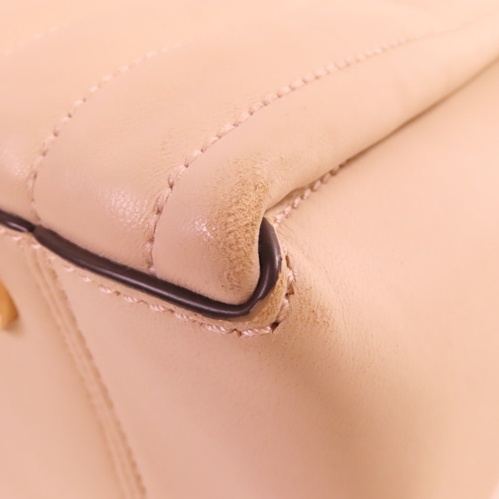 Michael Kors 羊皮皮革Chain Shoulder Bag金扣鏈帶肩背袋杏色