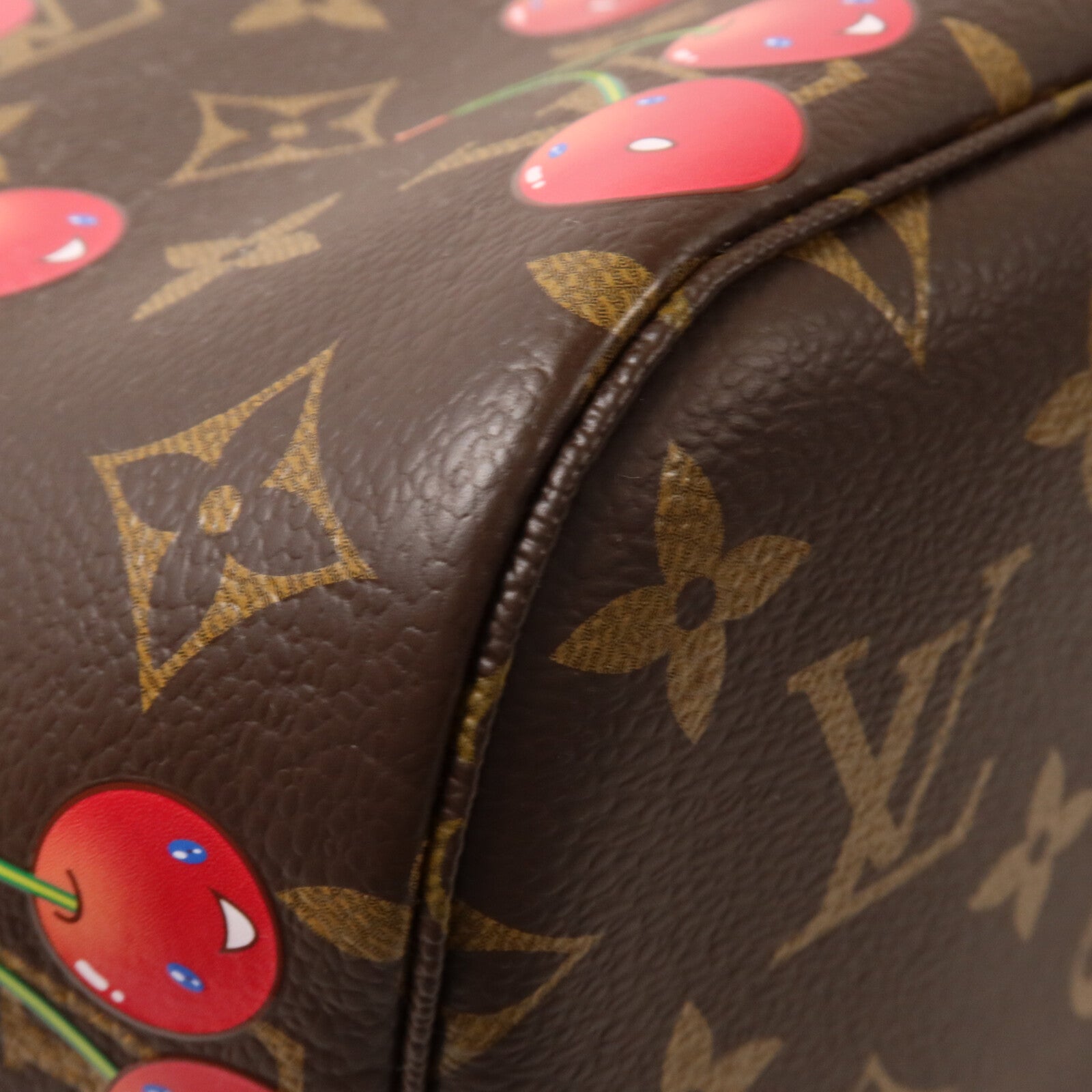 LOUIS VUITTON Monogram Cherry LV x TM Cherry Neverfull MM手挽袋