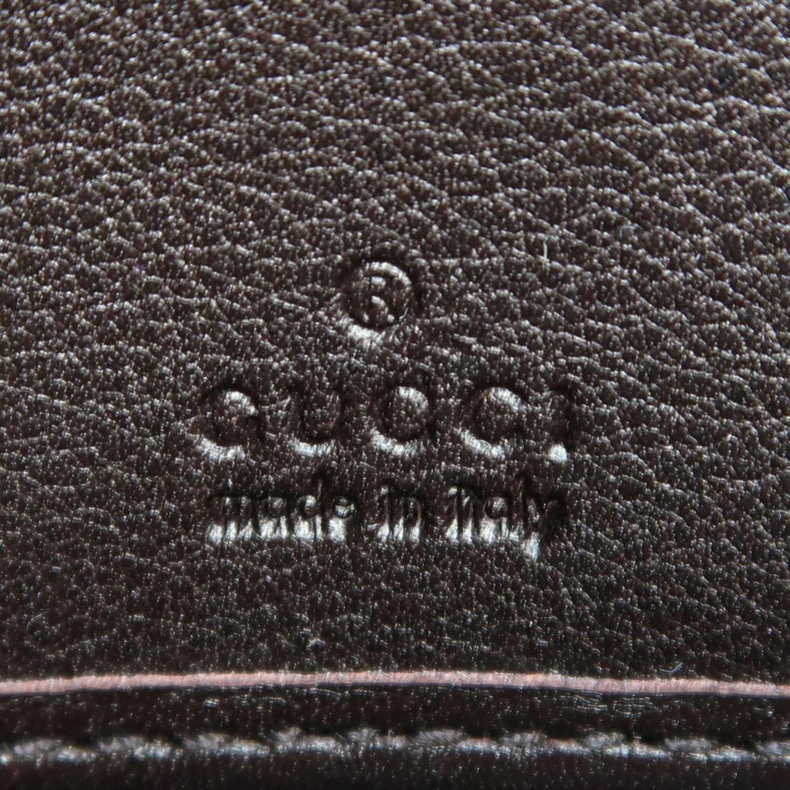 GUCCI 牛皮皮革Zipper Long Wallet金扣長錢包啡色