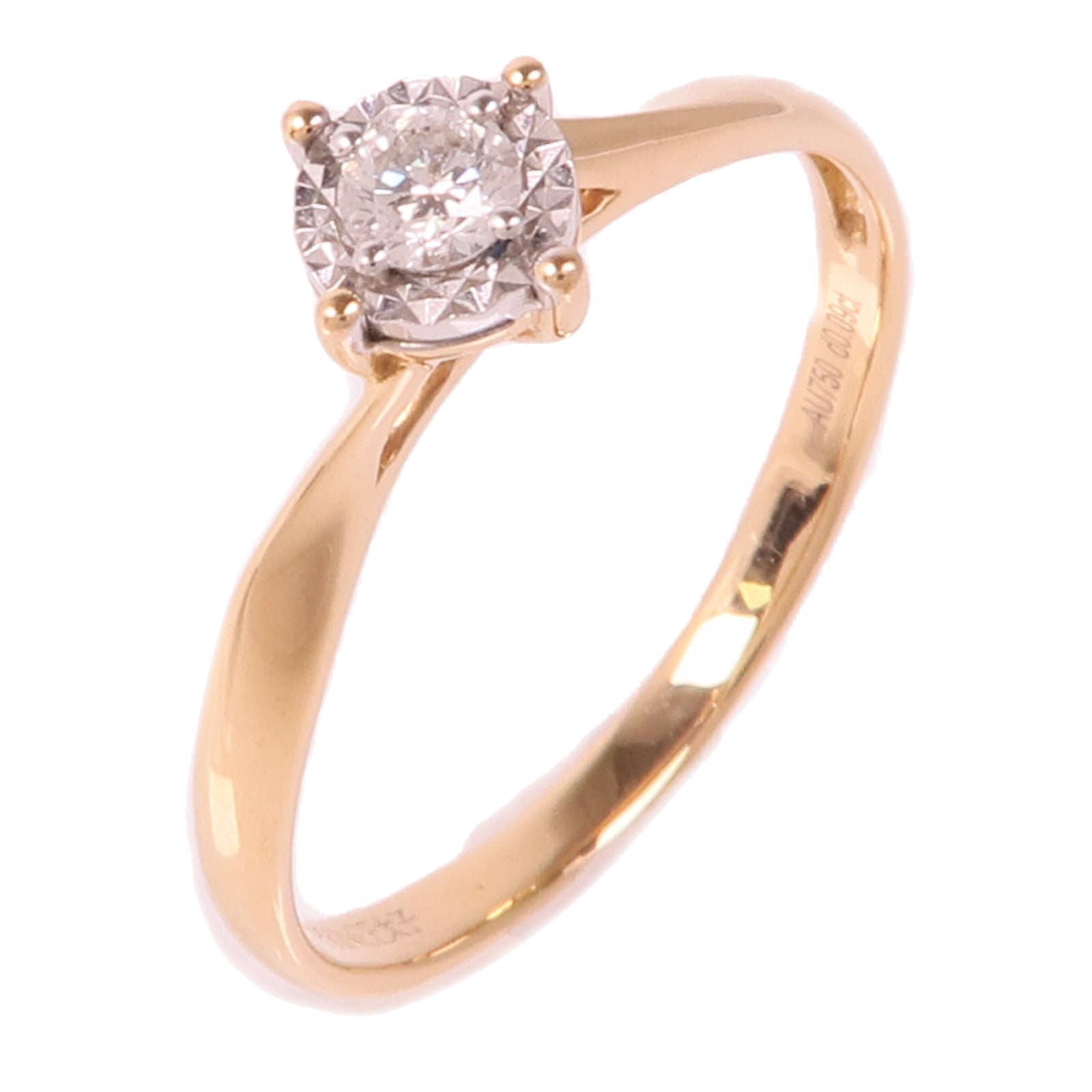 JEWELRY 【激減優惠】18K玫瑰金Diamond Ring鑽石戒指US#7