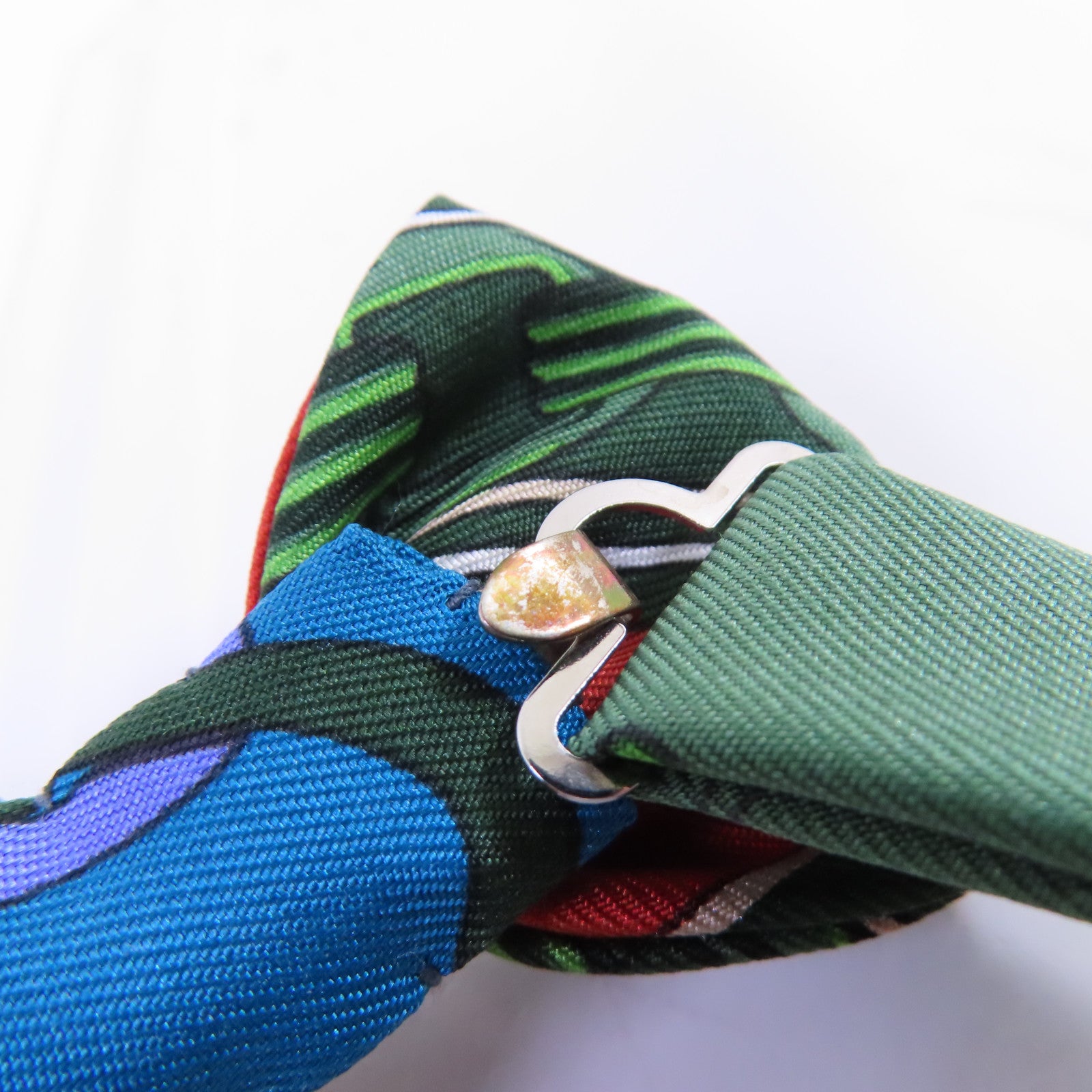 HERMES 【激減優惠】絲質Bow Tie銀扣蝴蝶領結