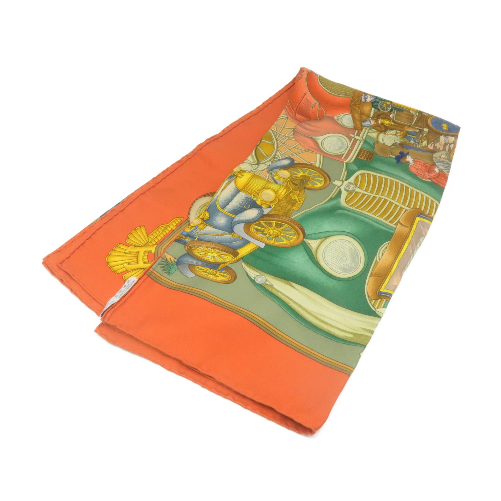 HERMES 【激減優惠】絲質Scarf 90x90絲巾啡色/金色/綠色/彩色