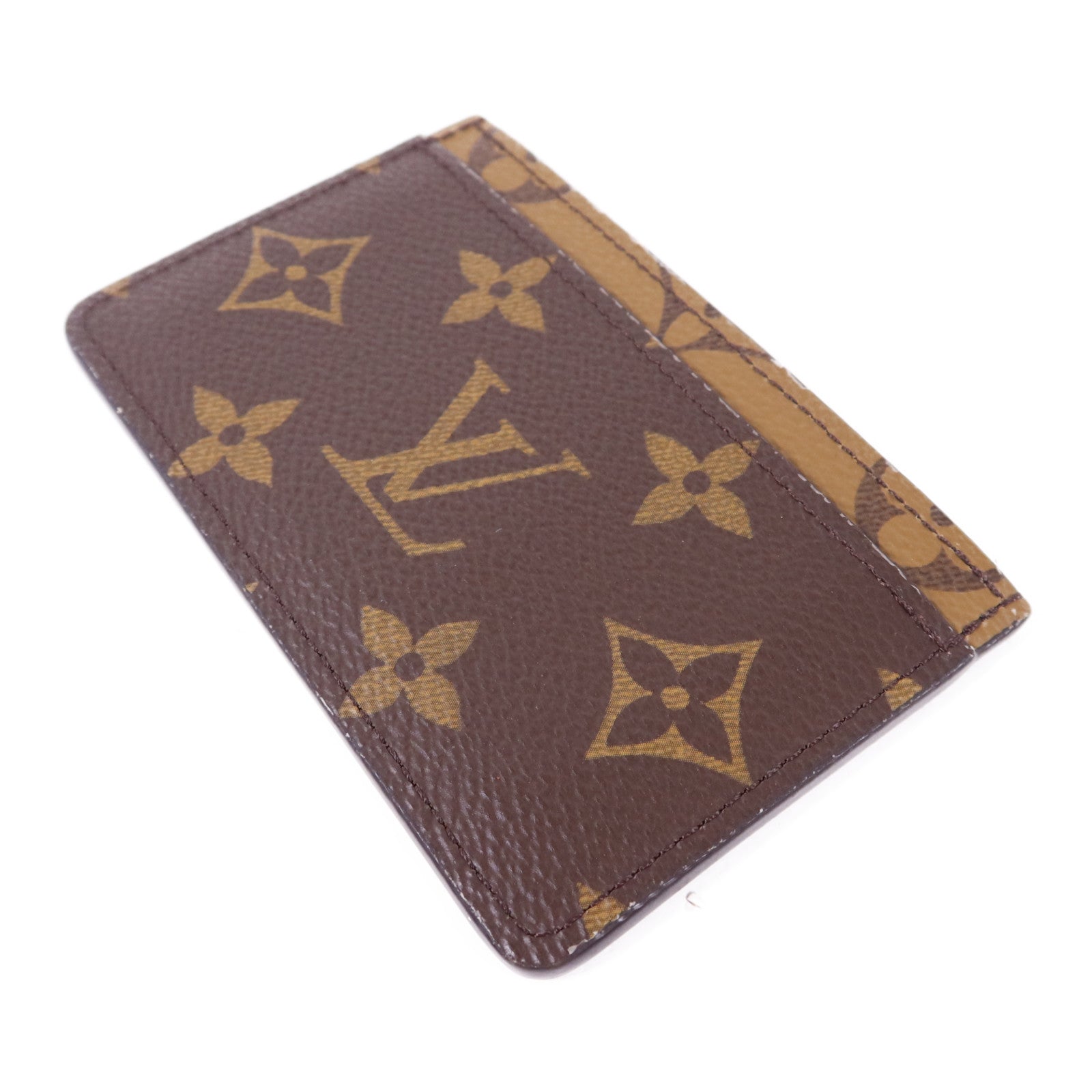 LOUIS VUITTON Monogram Reverse/Monogram Card Case卡片套