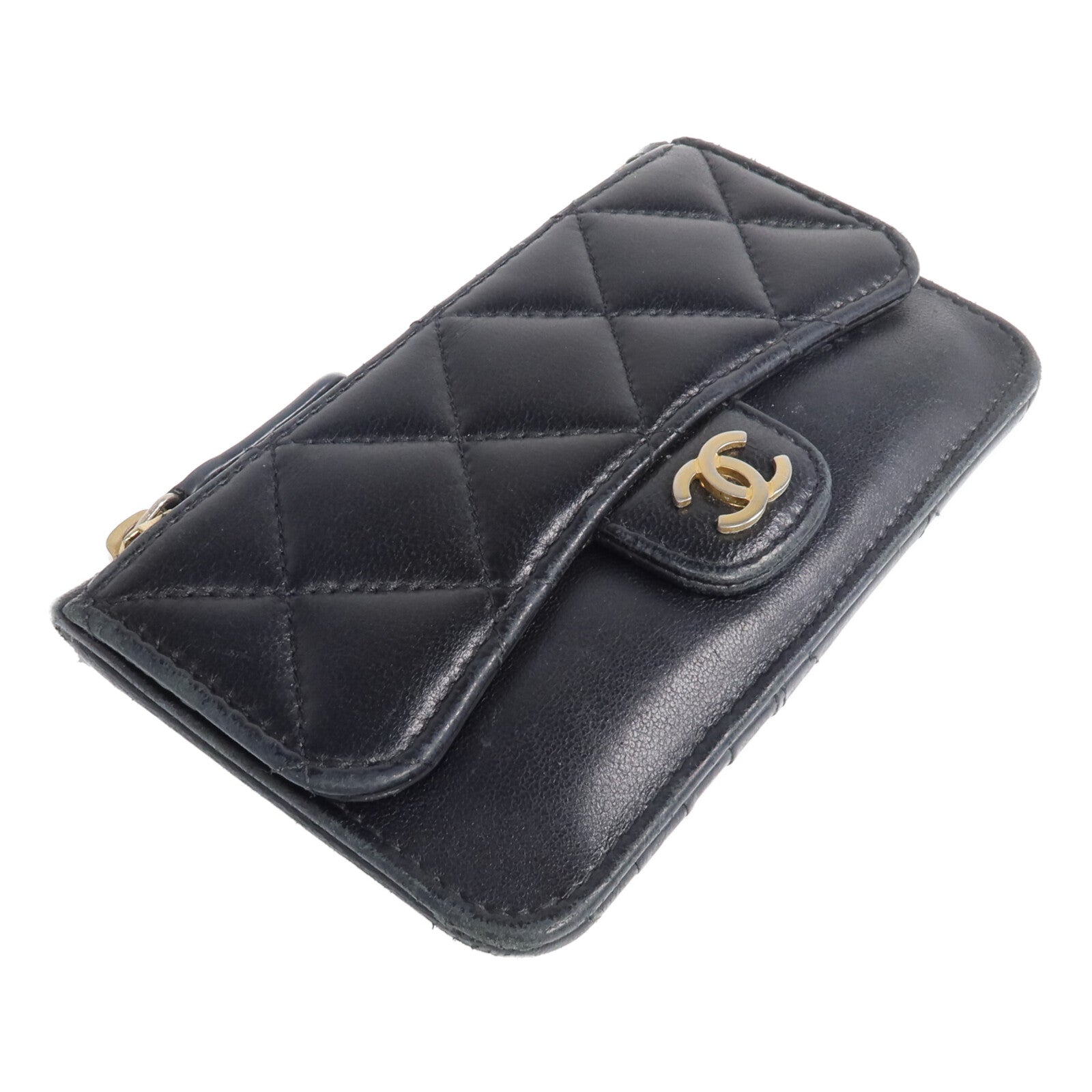 CHANEL 羊皮皮革Card Case金扣卡片套