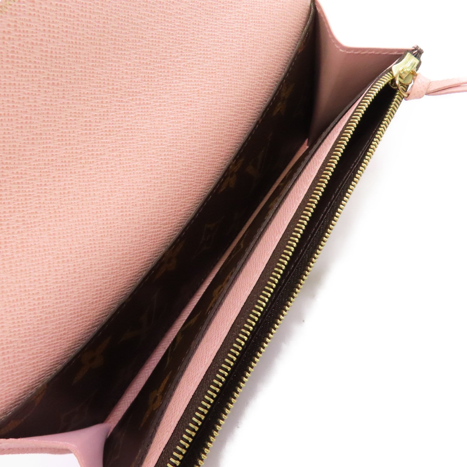 LOUIS VUITTON Monogram Sarah Long Wallet金扣長錢包啡色/粉紅色