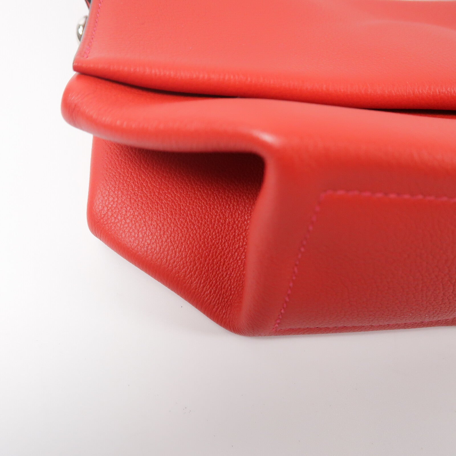 HERMES Evercolor皮革Opli 24肩背袋Rouge Casaque