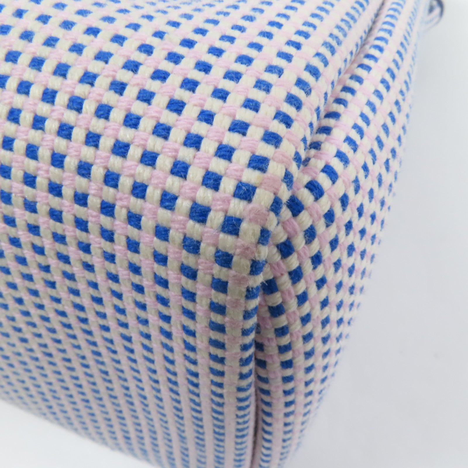 HERMES 帆布Herbag PM銀扣手挽肩背兩用袋Maue/Bleu