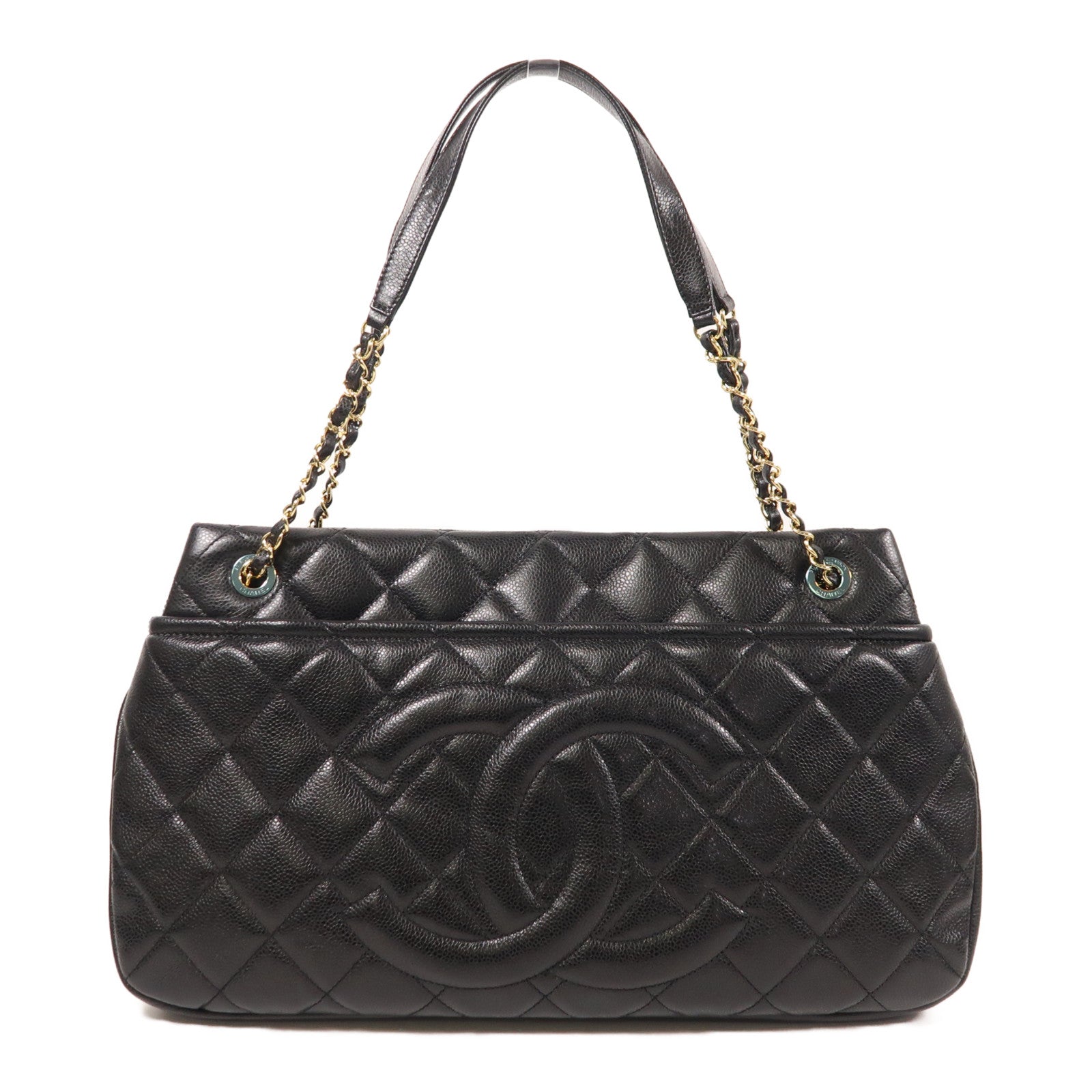 CHANEL 牛皮皮革Shoulder Tote金扣肩背袋/手挽袋