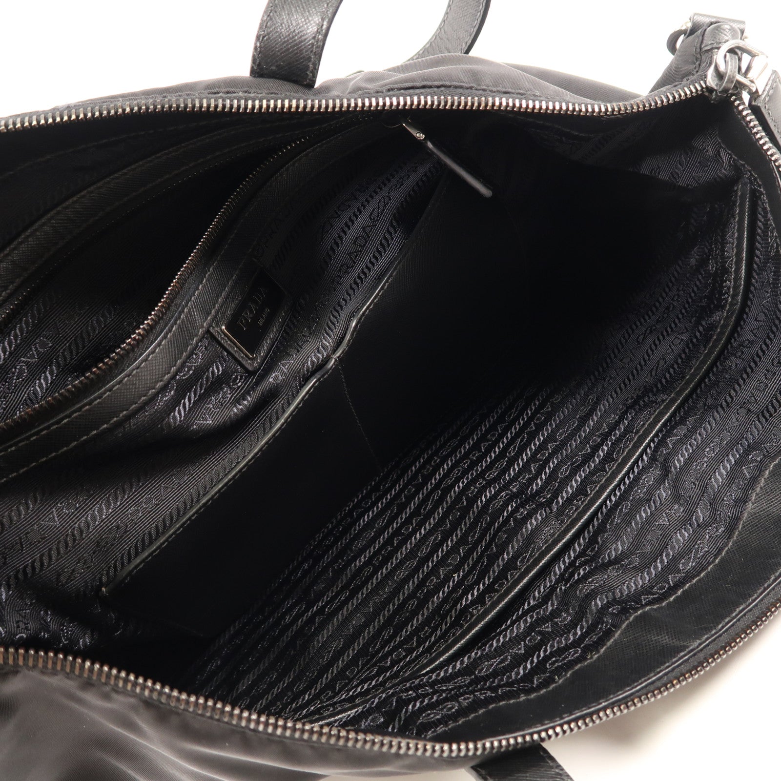 PRADA 尼龍2 Way Shoulder銀扣手挽肩背兩用袋