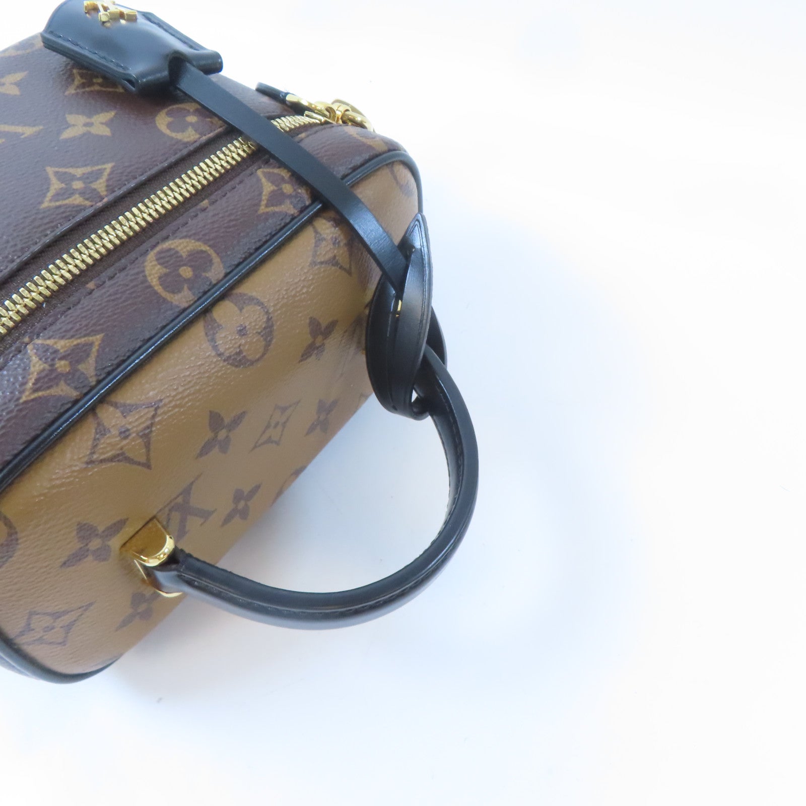 LOUIS VUITTON Monogram Reverse Vanity PM金扣手挽肩背兩用袋啡色