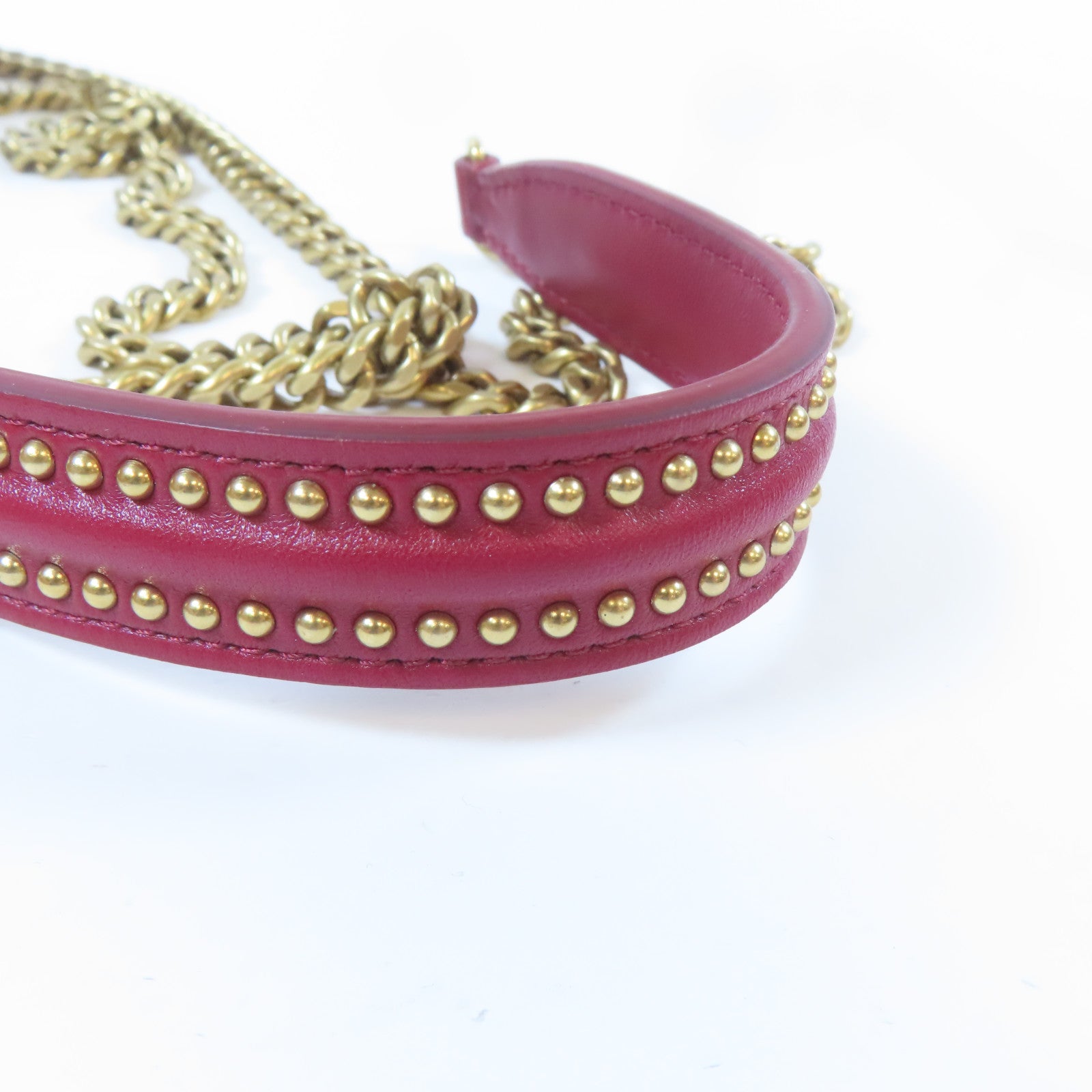 Dior 羊皮皮革Ama Chain Shoulder Bag金扣鏈帶肩背袋紅色