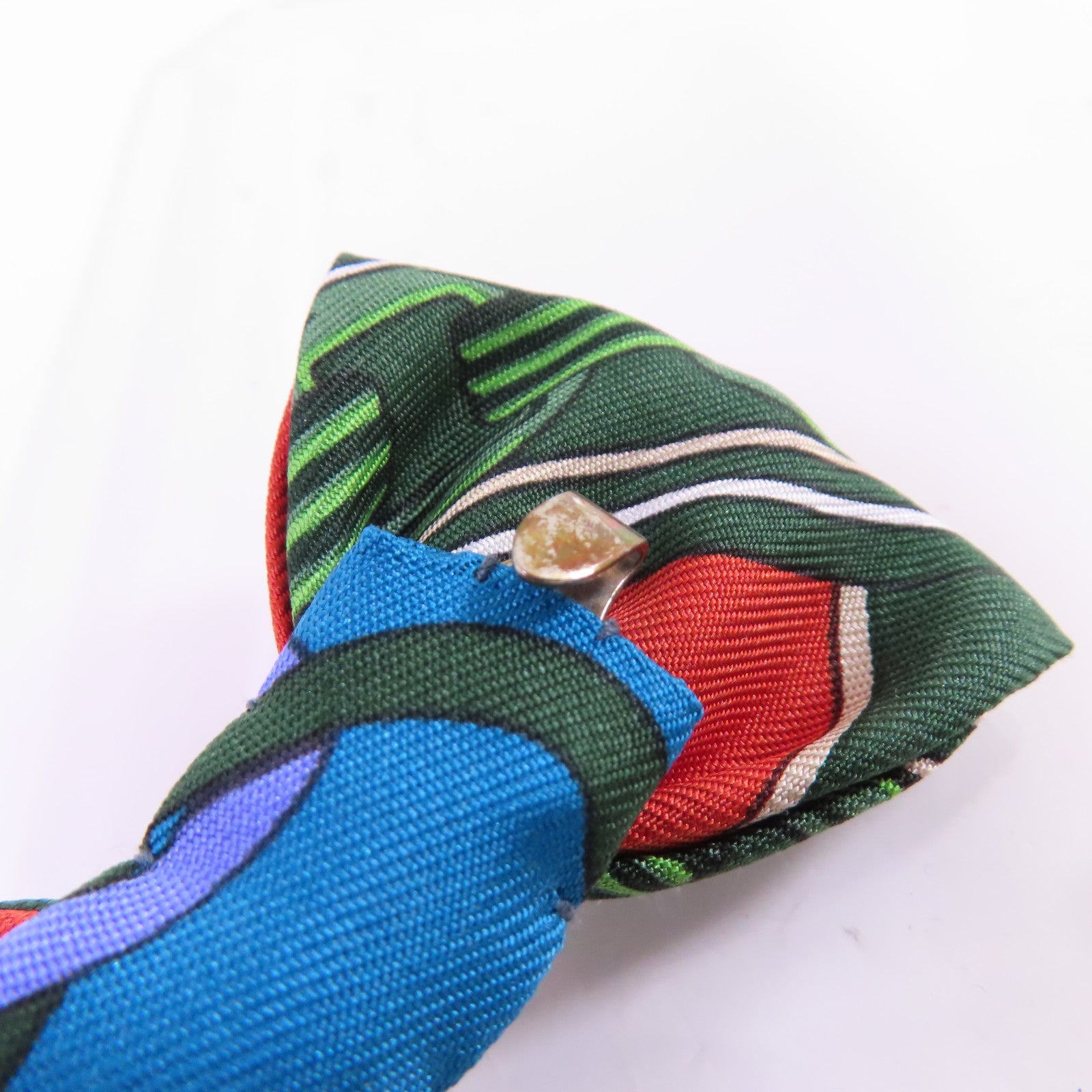 HERMES 【激減優惠】絲質Bow Tie銀扣蝴蝶領結