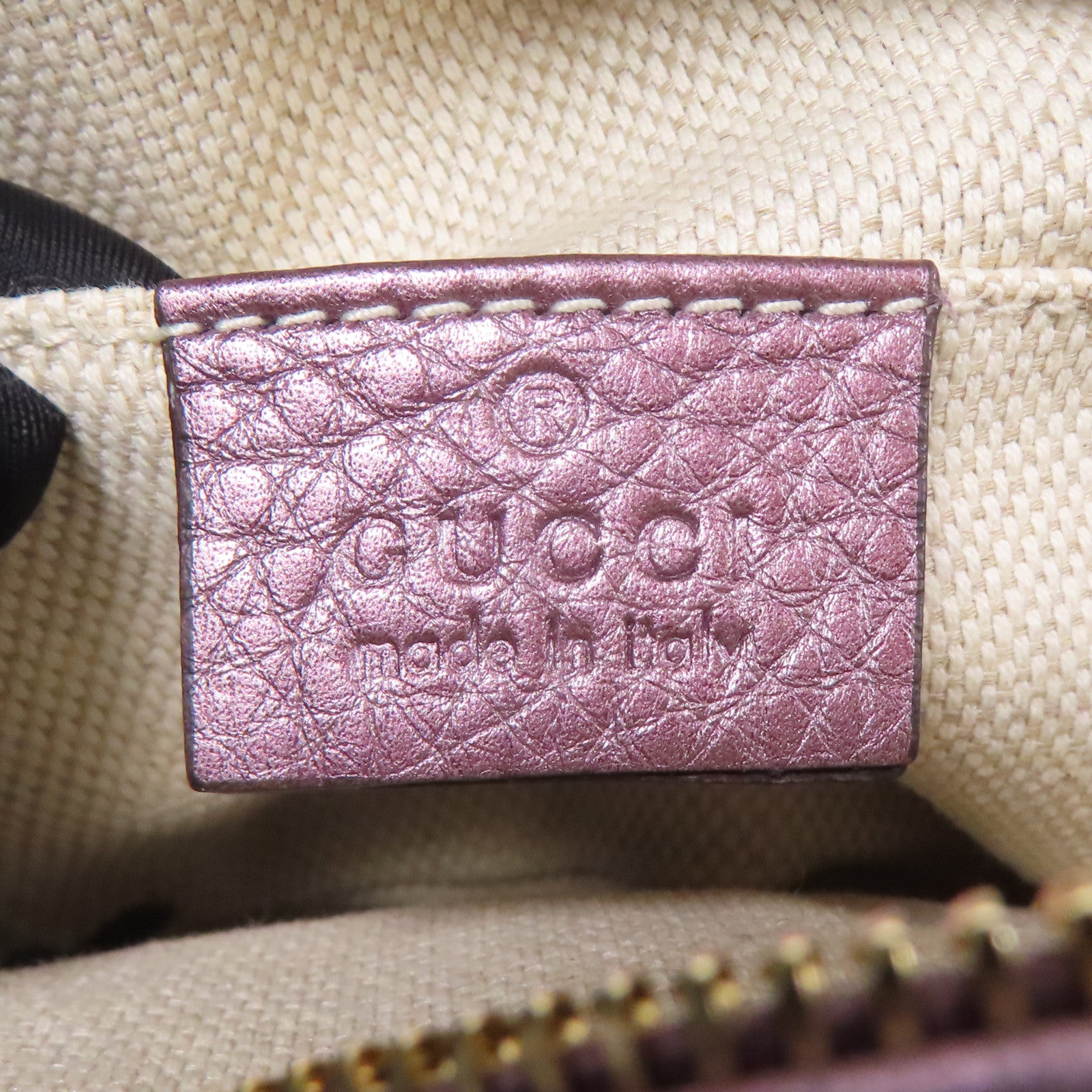 GUCCI GG GHW Chain Shoulder Bag 353965 Leather Purple