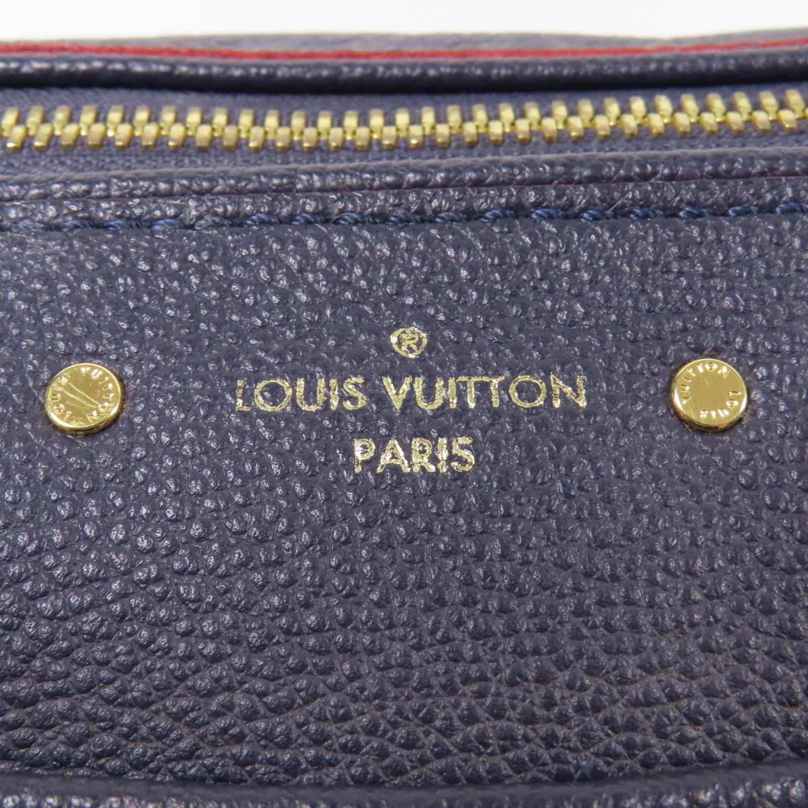 LOUIS VUITTON LV GHW Speedy Bandouliere 25 Shoulder Bag Monogram Empreinte Navy