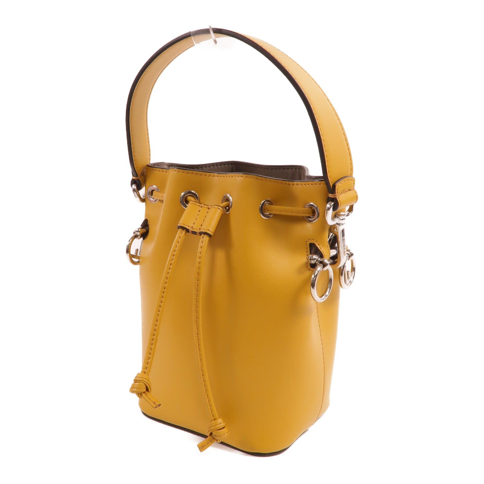 FENDI 牛皮皮革Mini Mon Tresor手挽肩背兩用袋