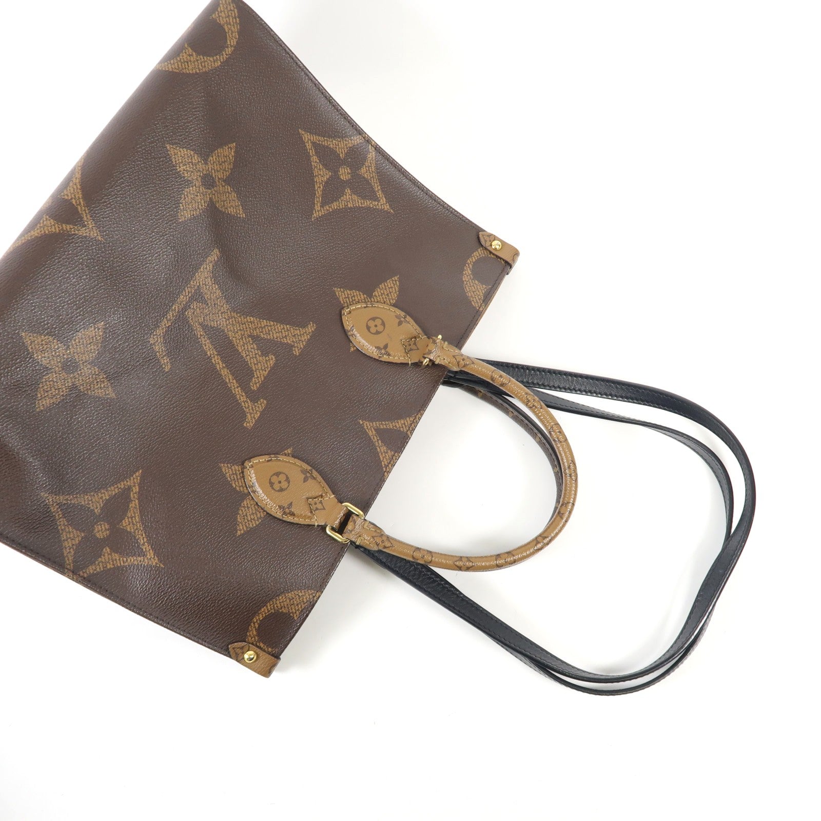 LOUIS VUITTON Monogram Giant On The Go MM金扣手挽肩背兩用袋