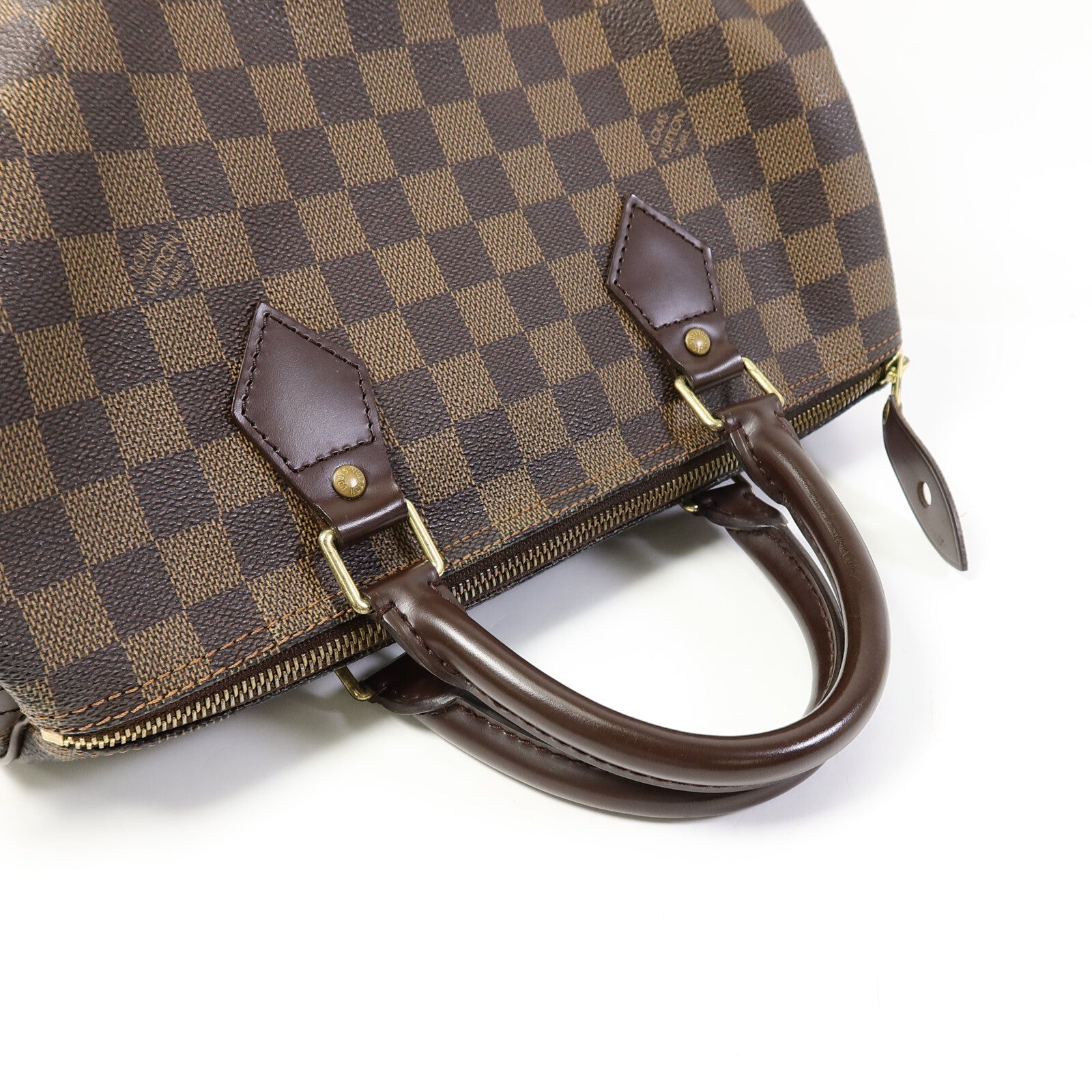 LOUIS VUITTON Damier Speedy Bandouliere 30金扣手挽袋