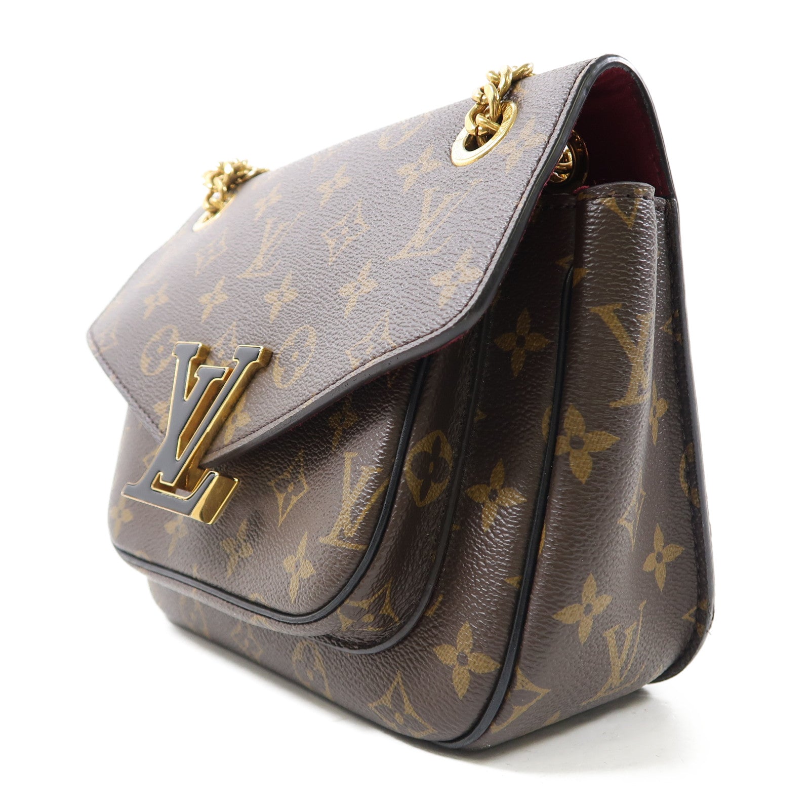 LOUIS VUITTON Monogram Passy金扣肩背袋棕色