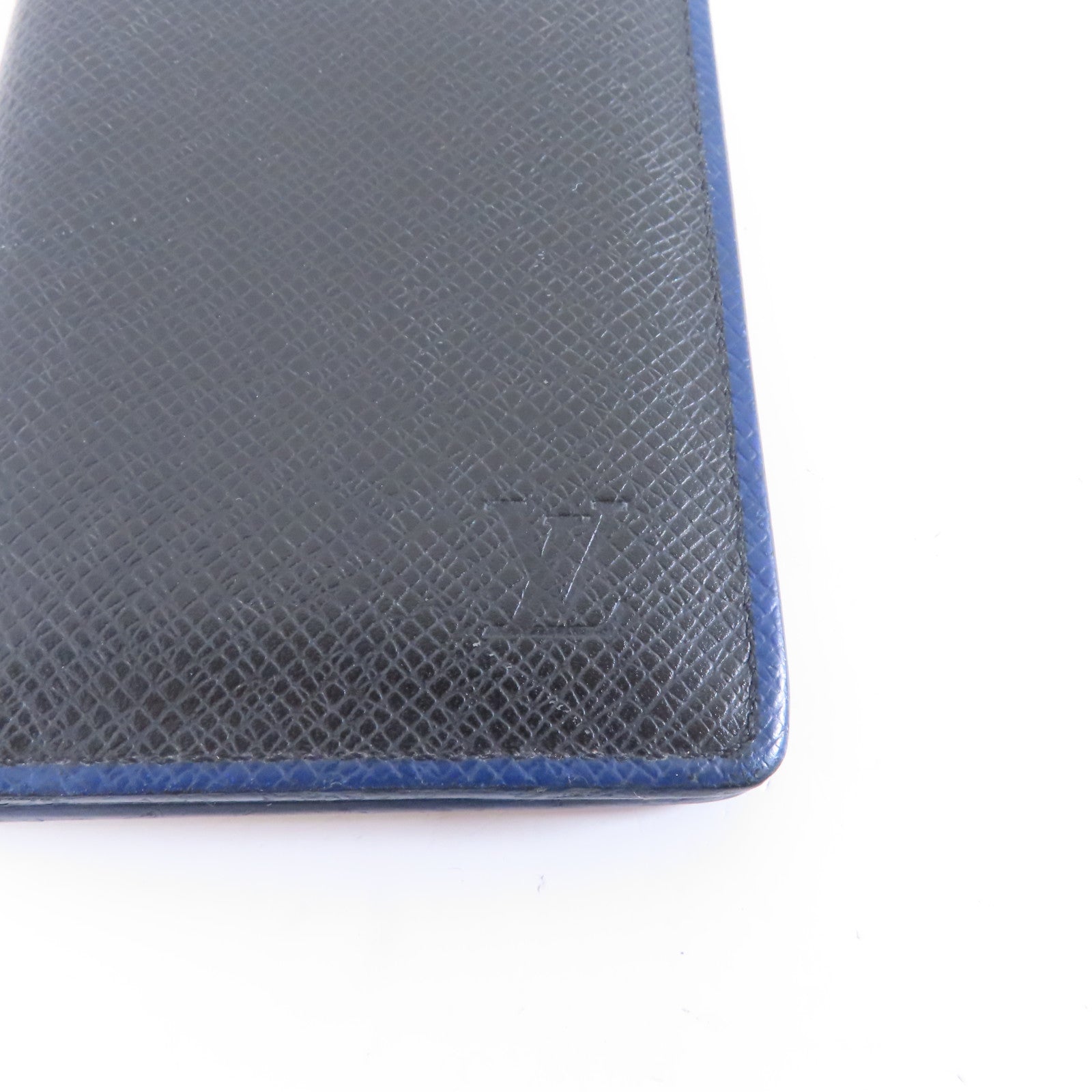 LOUIS VUITTON Taiga Card Case卡片套黑色/藍色