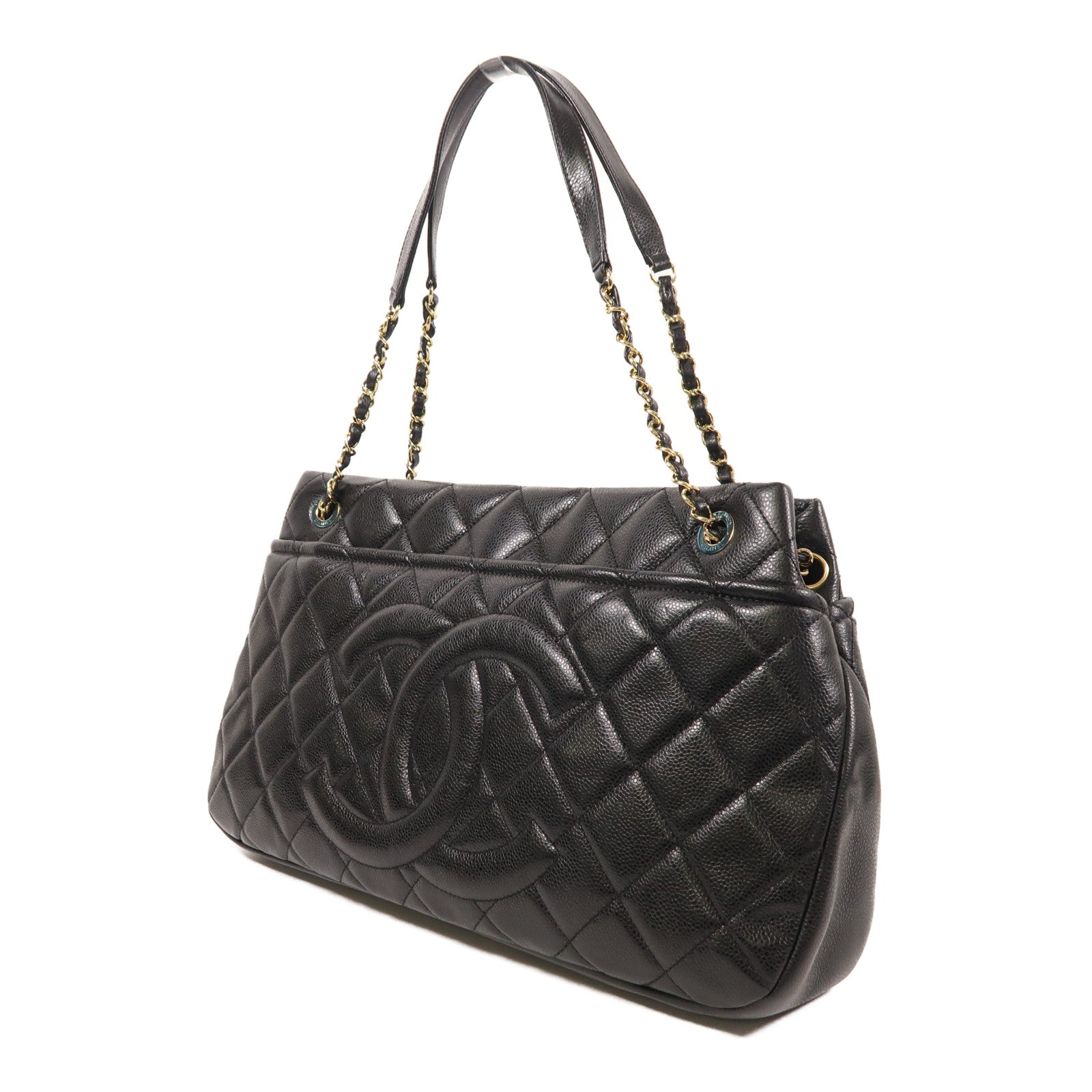 CHANEL 牛皮皮革Shoulder Tote金扣肩背袋/手挽袋