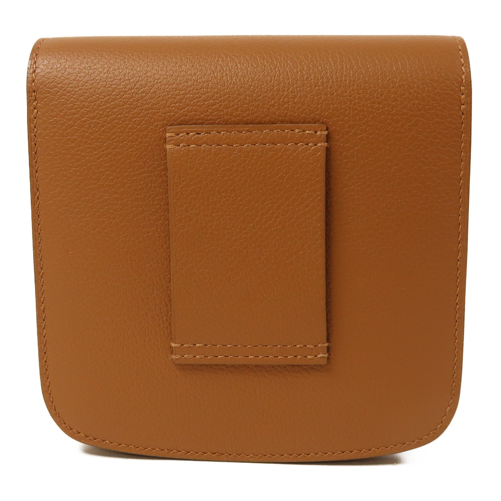 HERMES 【激減優惠】Evercolor皮革2002 Wallet銀扣錢包Gold