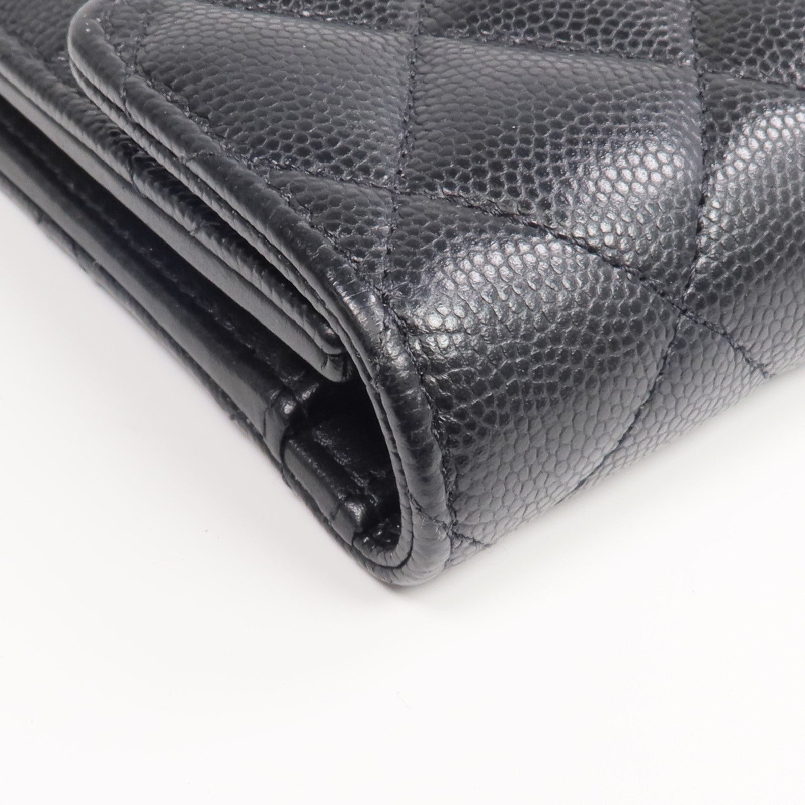 CHANEL 牛皮皮革Chanel 19 Wallet銀扣長錢包