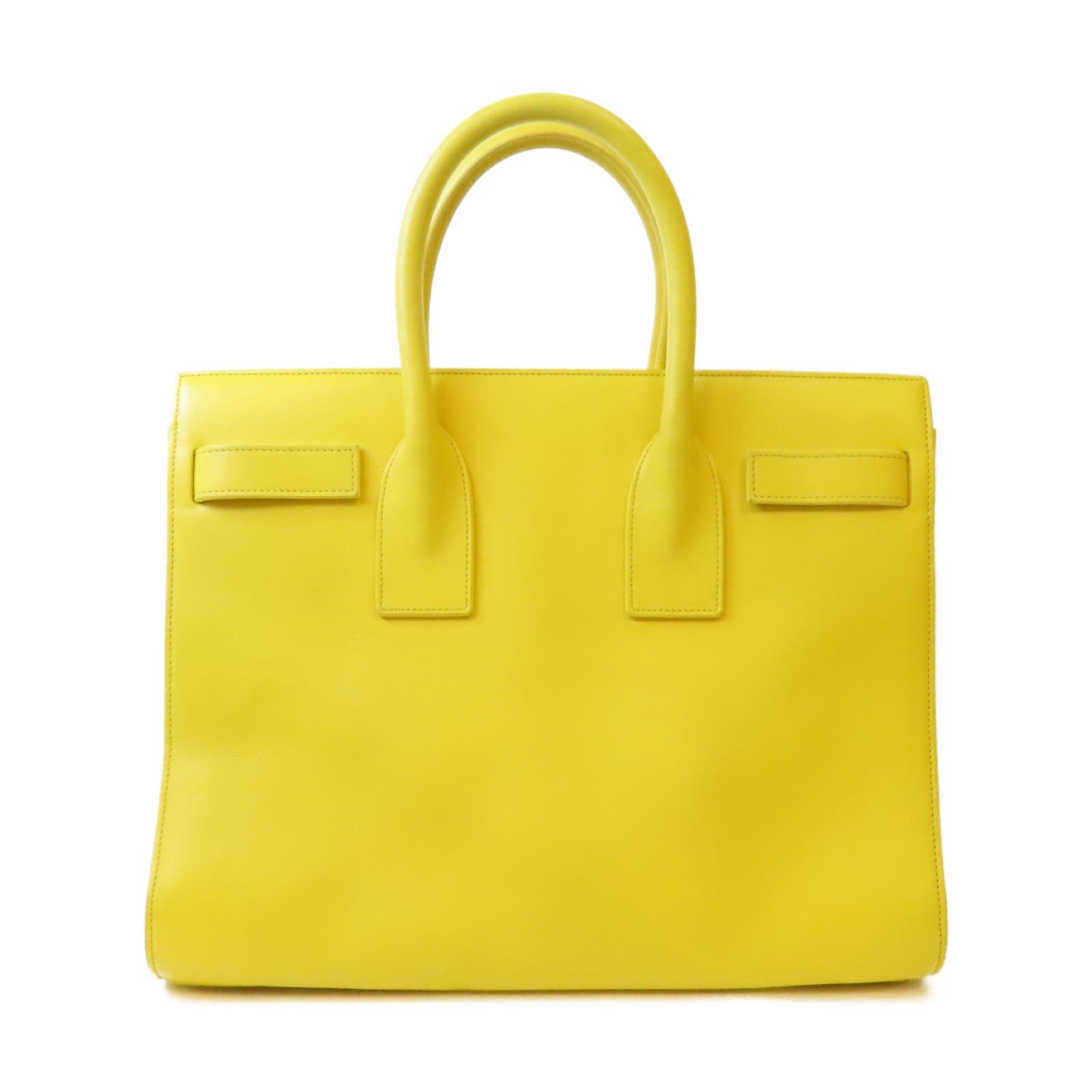 SAINT LAURENT 牛皮皮革Sac De Jour Bag金扣手挽肩背兩用袋黃色