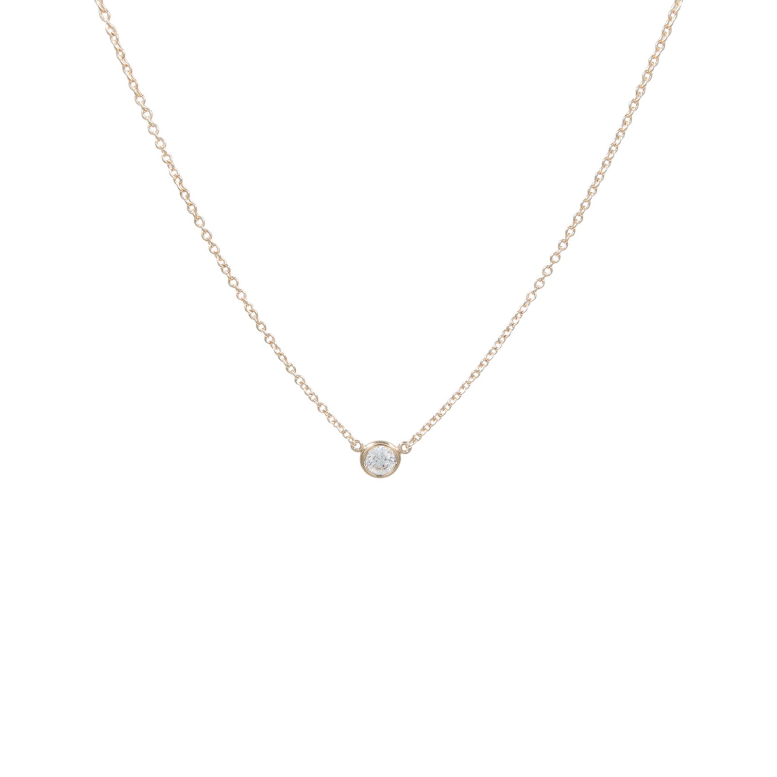 TIFFANY＆CO 18K玫瑰金Diamonds by the Yard鑽石項鍊