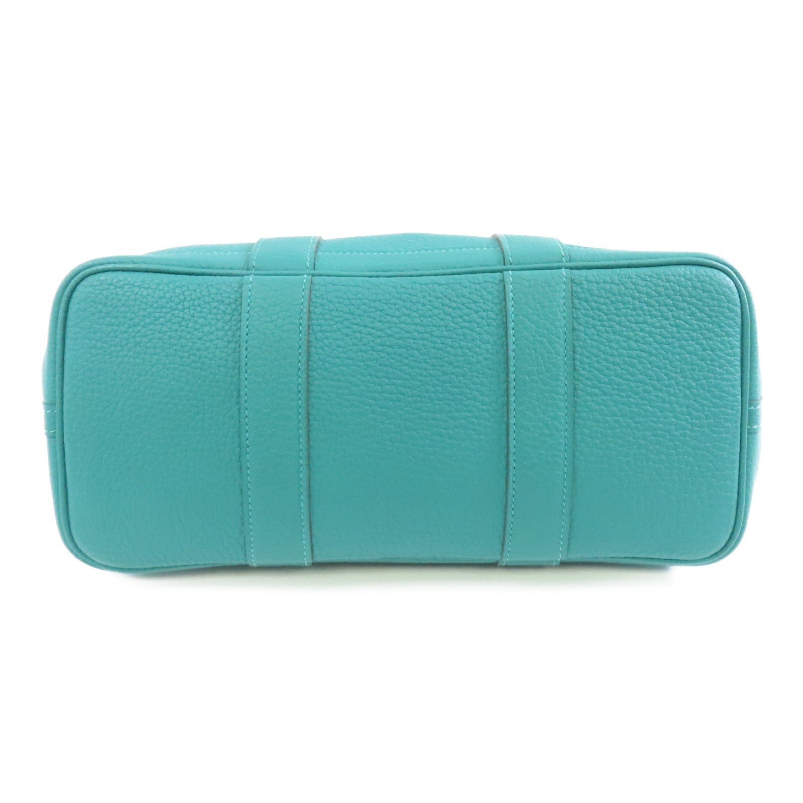 HERMES Negonda皮革Garden Party TPM銀扣手挽袋Vert Jade/綠色