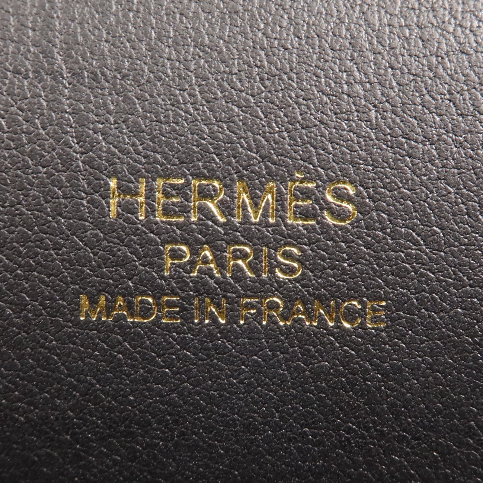 HERMES Chevre皮革Geta金扣肩背袋Noir