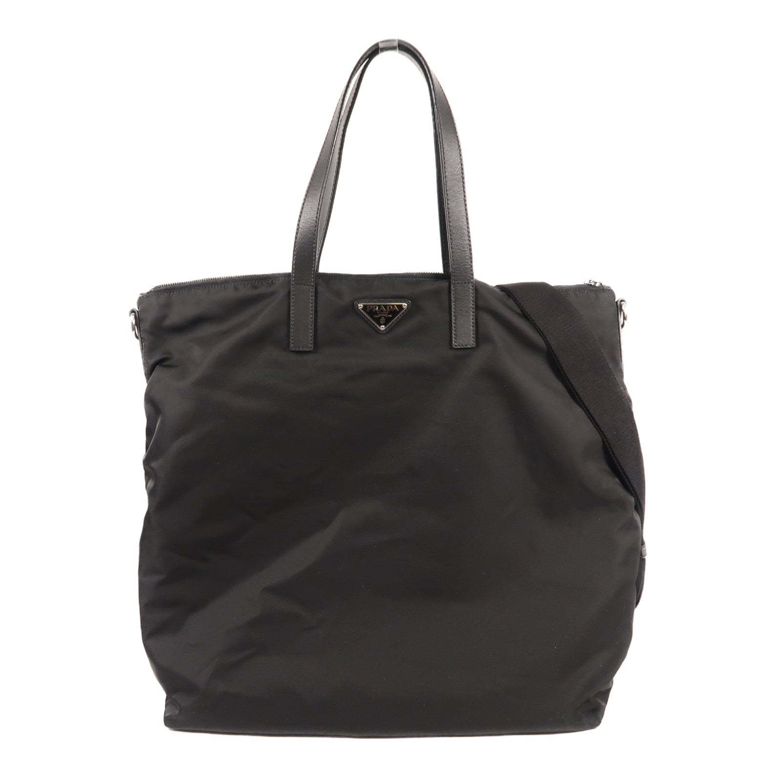 PRADA 尼龍2 Way Shoulder銀扣手挽肩背兩用袋