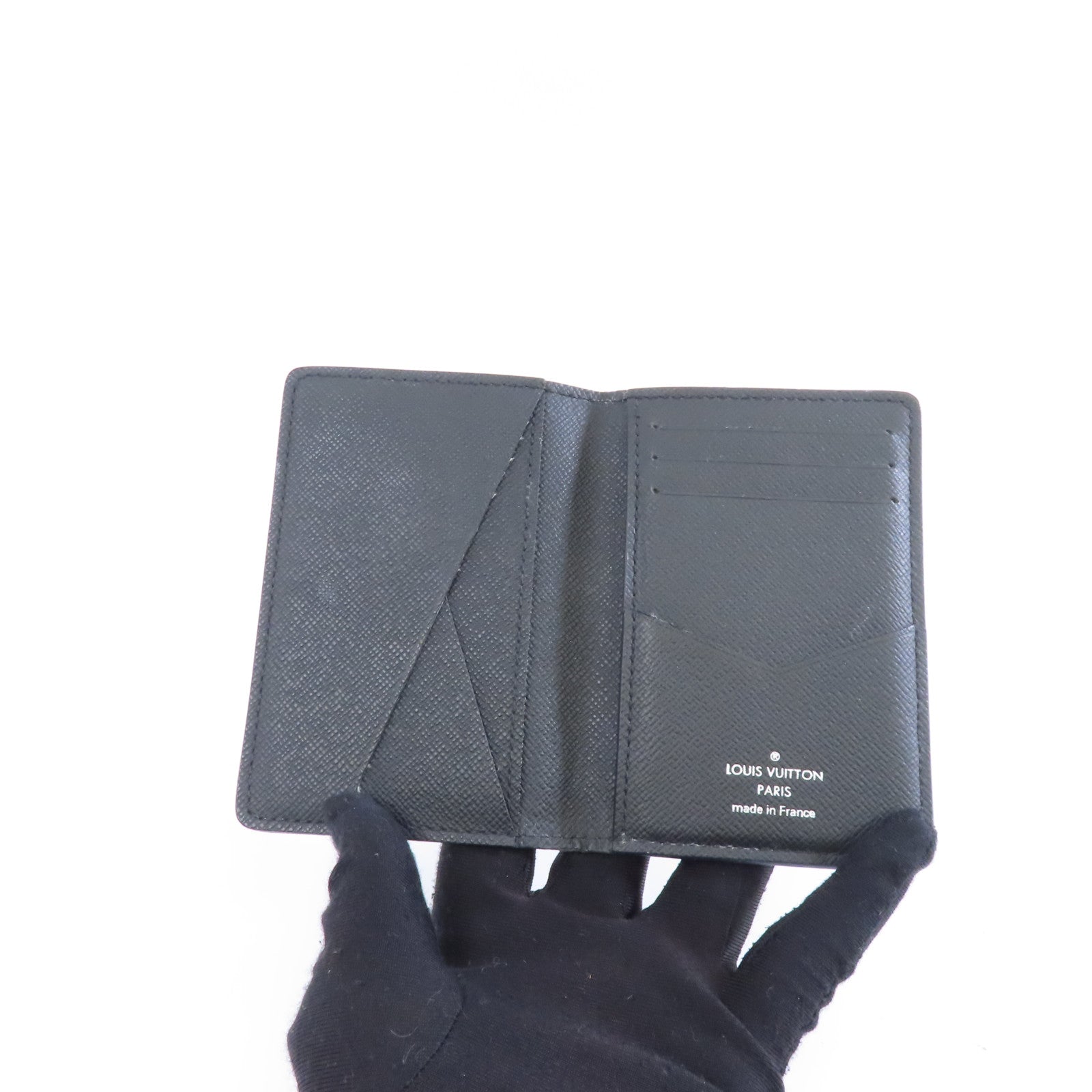 LOUIS VUITTON Taiga Card Case卡片套黑色/藍色